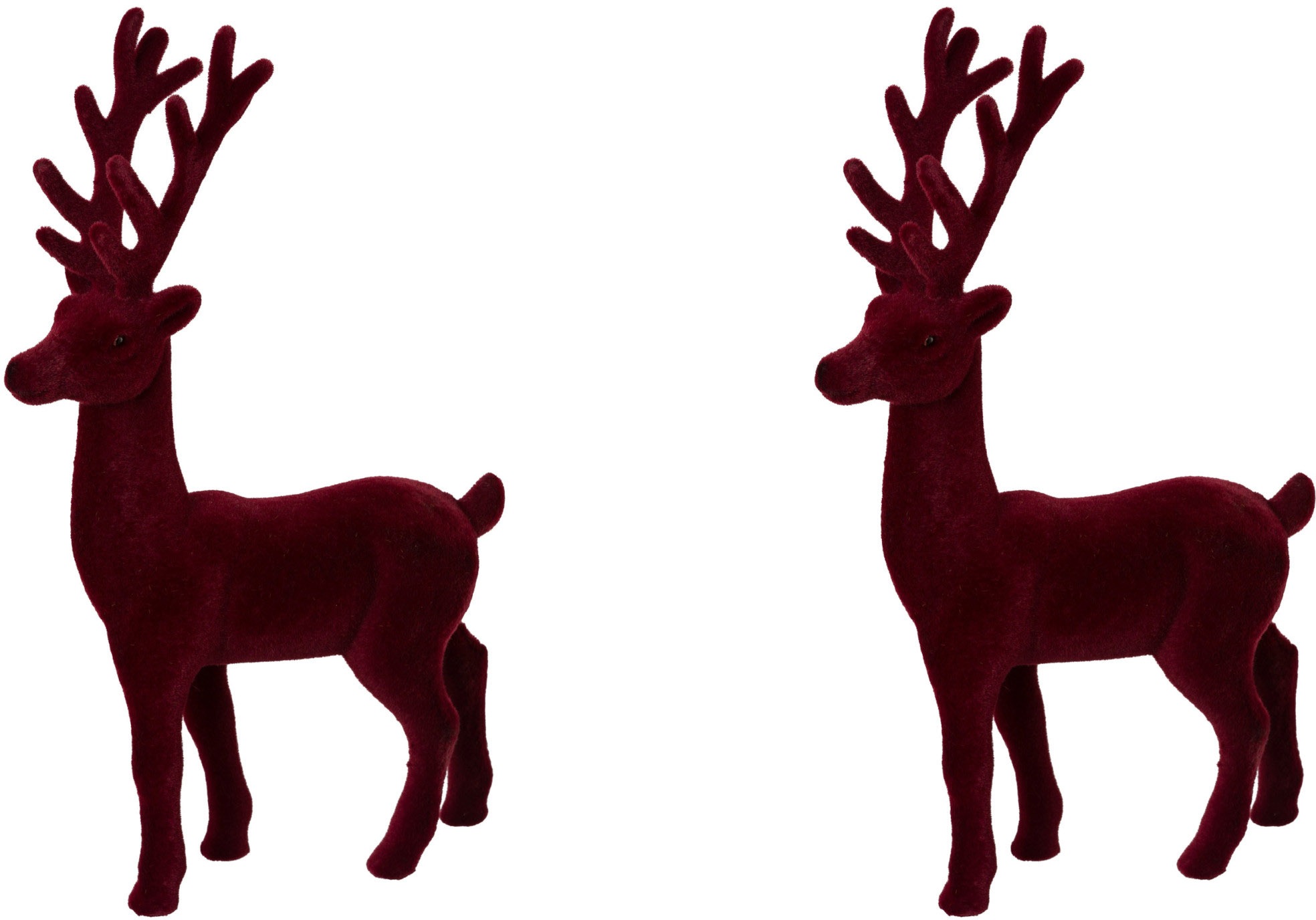 Dekofigur cm kaufen 29 »Hirsch, deco Samtoberfläche, Creativ mit Höhe feiner Weihnachtsdeko«, günstig Weihnachtsfigur