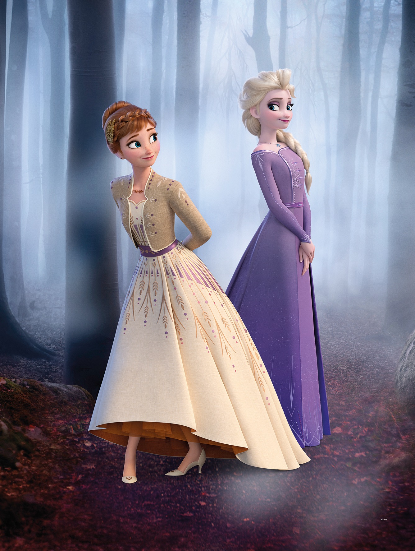 Image of Komar Bild "Frozen Wood Walk" Disney 1 Stk. tlg. Wandbild zur Dekoration im Kinderzimmer - ohne Rahmen