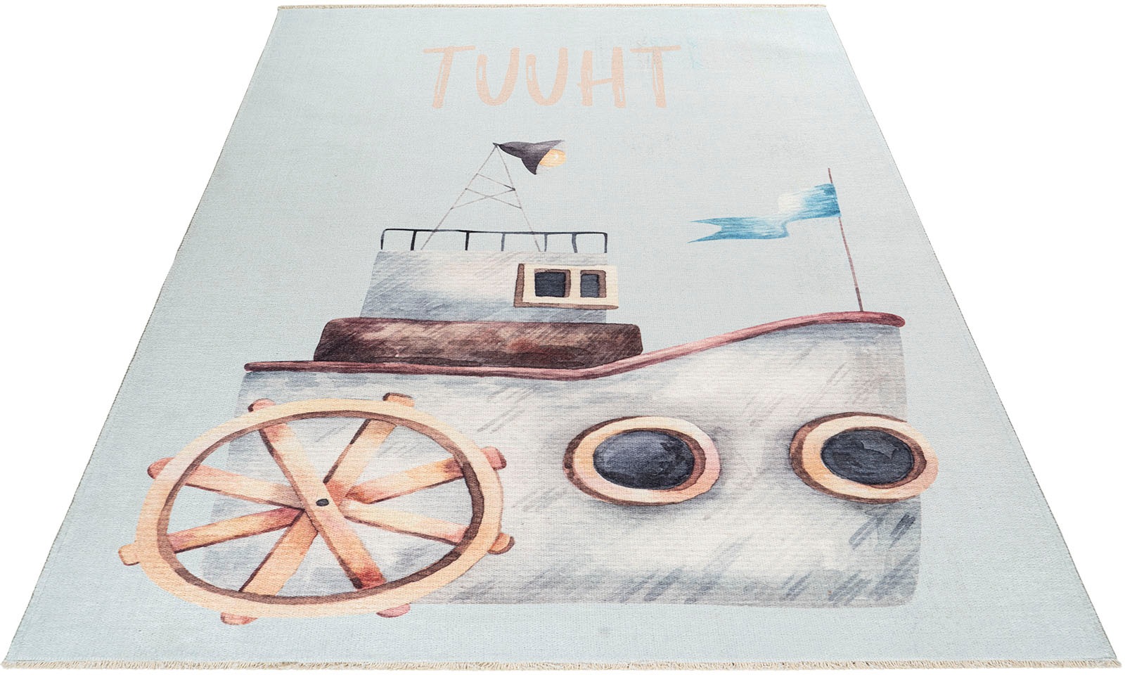 Image of Obsession Kinderteppich »My Greta 618«, rechteckig, 6 mm Höhe, Kurzflor, Motiv Schiff, mit Fransen, Kinderzimmer bei Ackermann Versand Schweiz