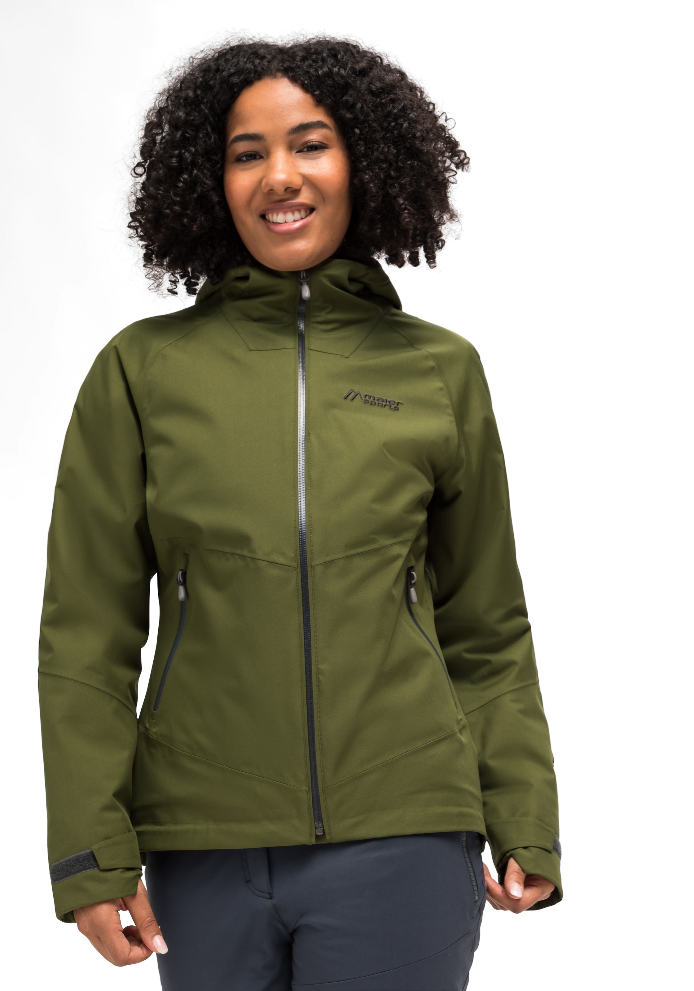 Maier Sports Outdoorjacke »Solo Tipo W«, Damen Wanderjacke, atmungsaktiv und wasserdicht, Regenjacke mit Kapuze