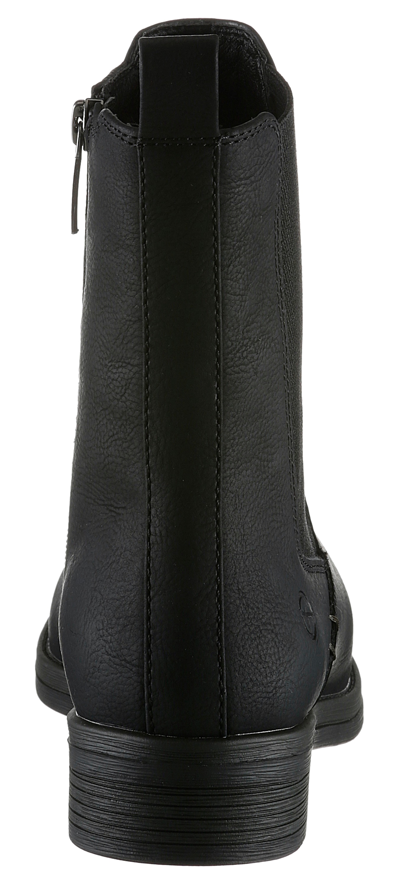 Tamaris Chelseaboots, Blockabstz, Stiefelette, Businesschuh mit T-Logoprägung