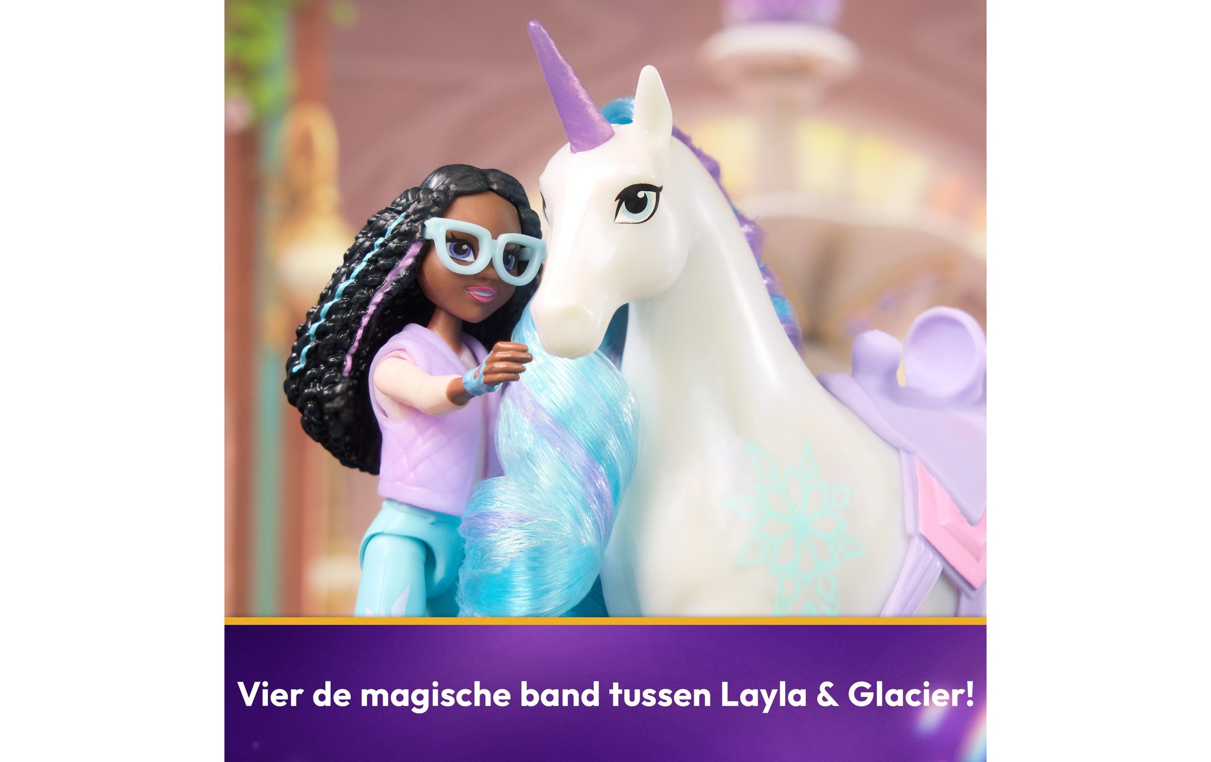 Anziehpuppe »Spinmaster Unicorn Academy Layla Doll & Glacier Unicorn«