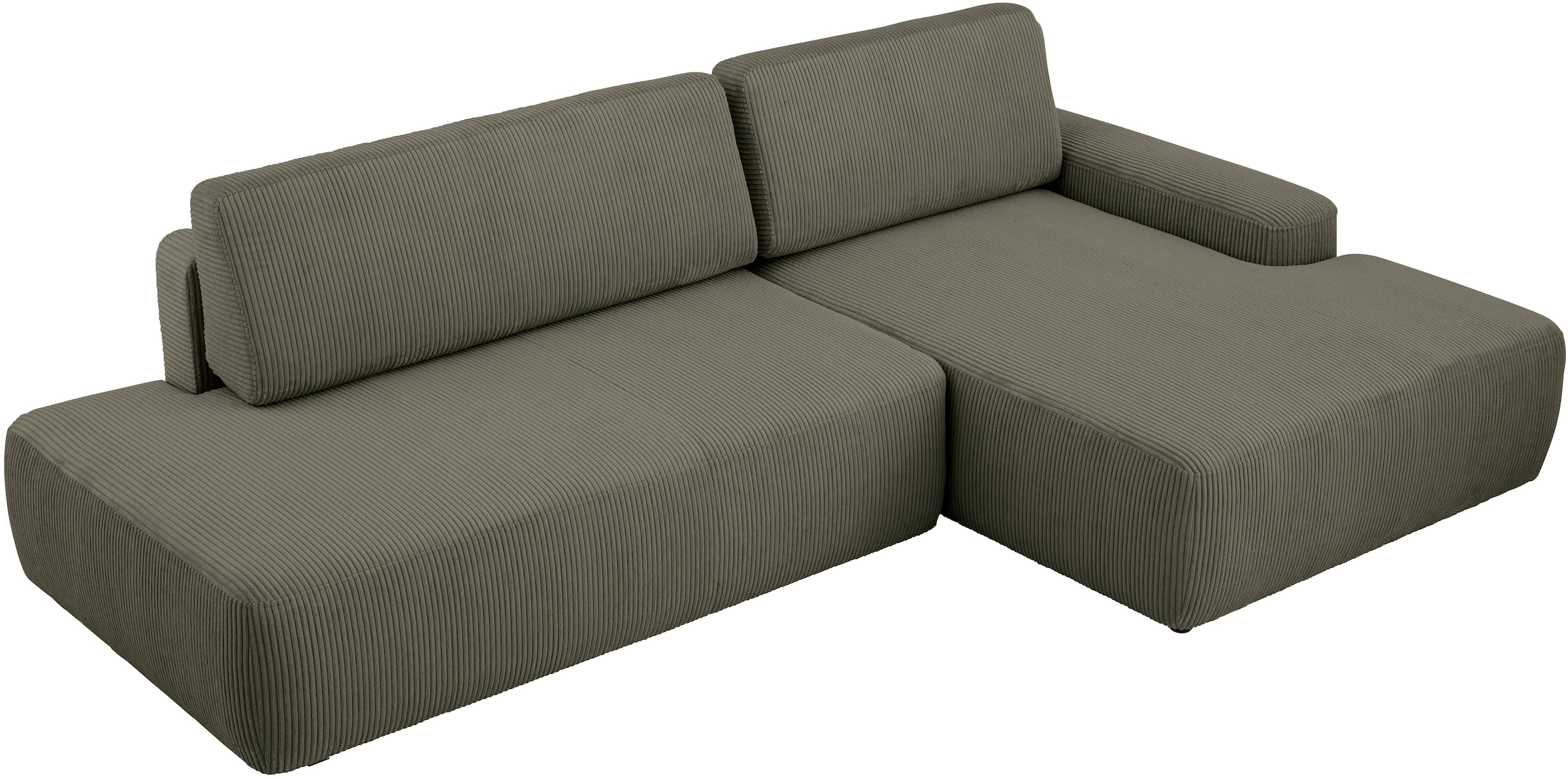 Home affaire Canapé d'angle »TORGE, Schlafsofa Cord, Samtvelours u. Strukur fein, Couch in L-Form« Schlaffunktion und Bettkasten, Liegefläche: 210x125 cm, neues Design