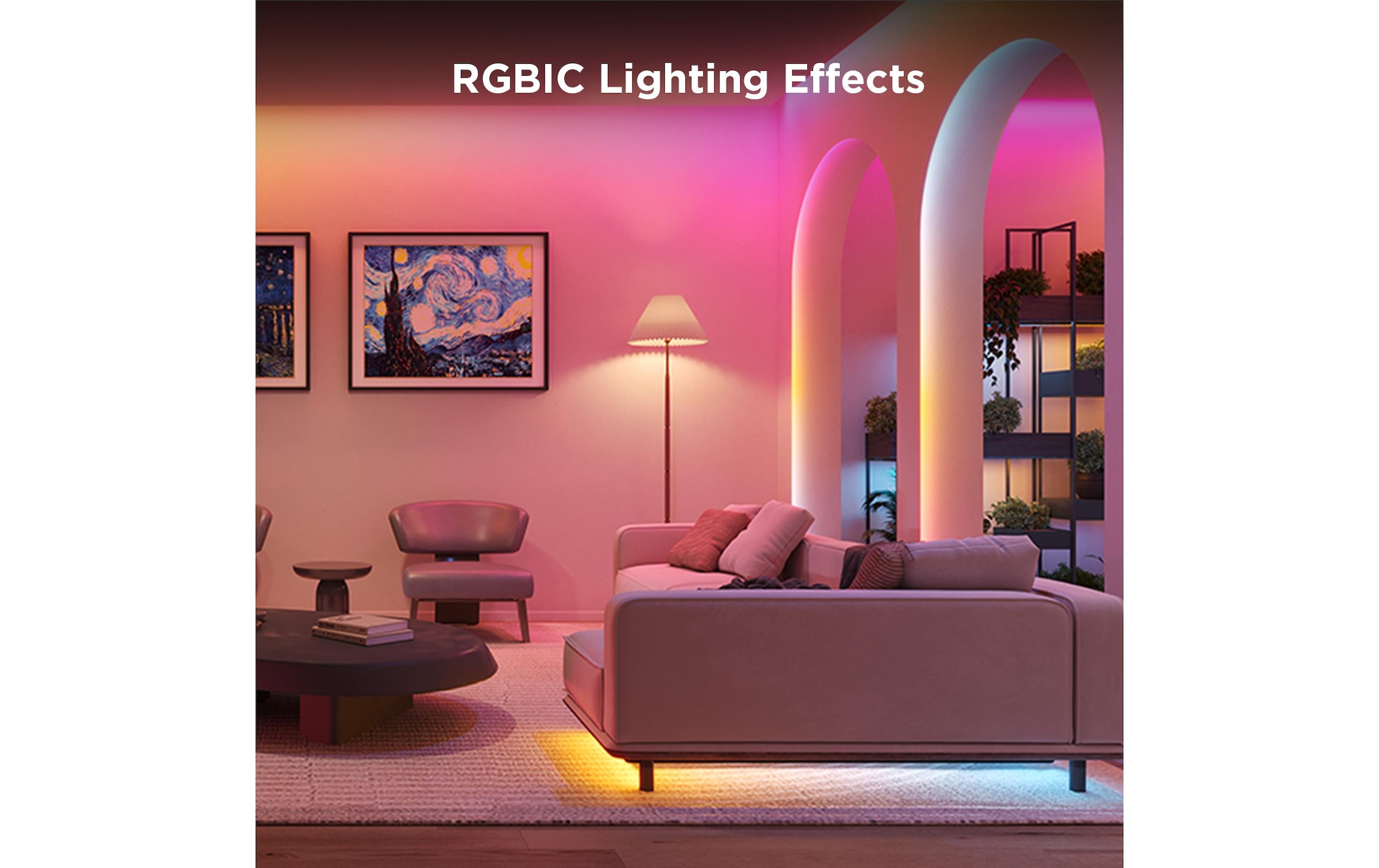 Govee LED-Streifen »3m, Matter, WiFi, BT, RGBIC«, 72 St.-flammig