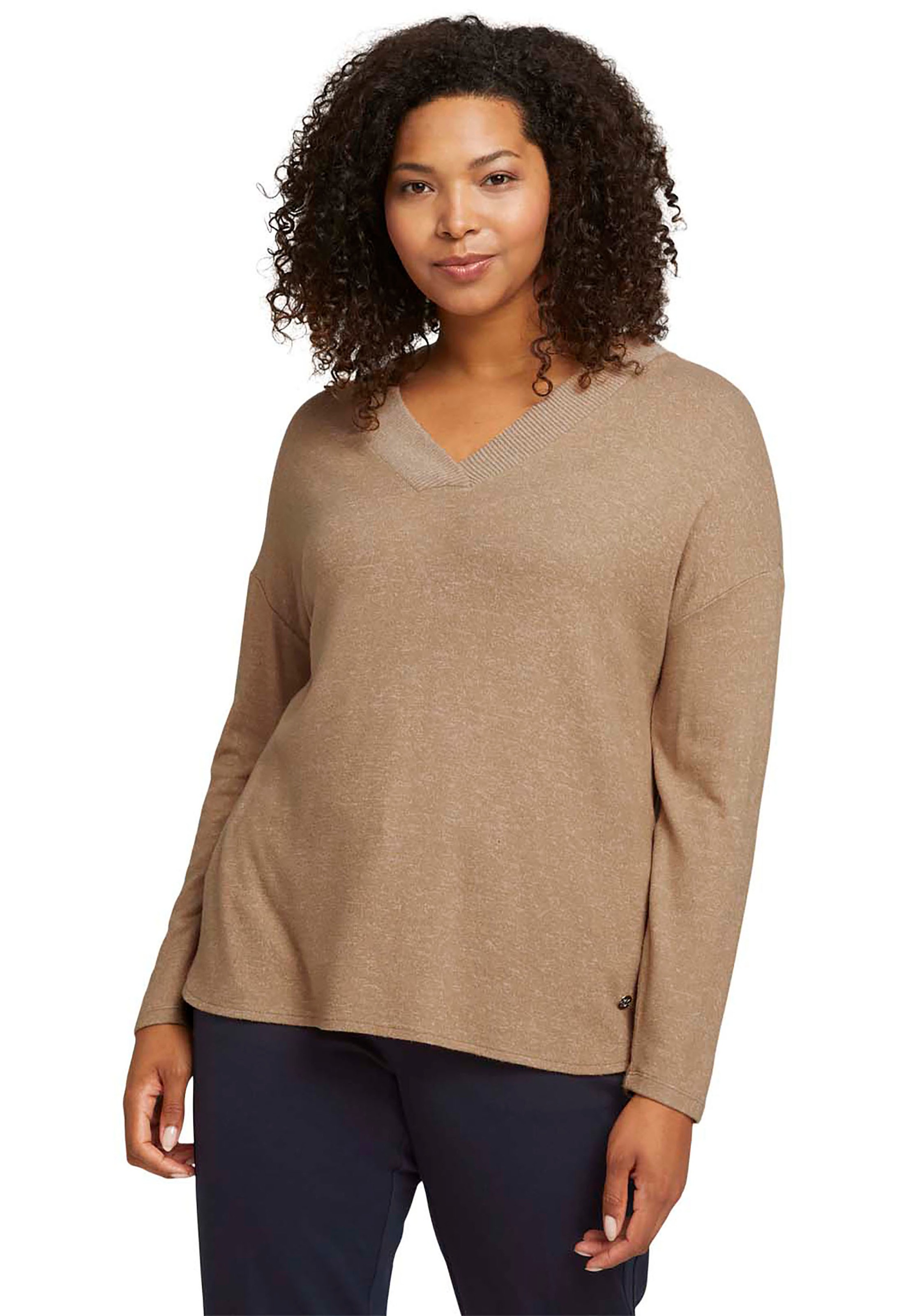 Image of TOM TAILOR PLUS Longsleeve, in Melange Optik bei Ackermann Versand Schweiz