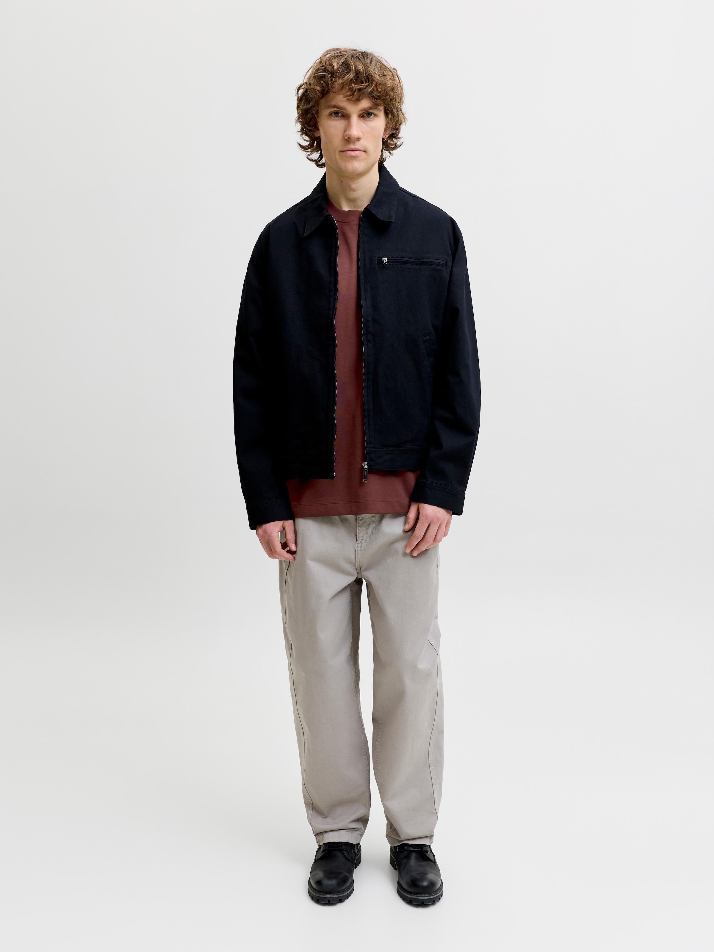 Jack & Jones T-Shirt »JJEBARRON TEE SS O-NECK NOOS« Baumwollmischung, loose fit