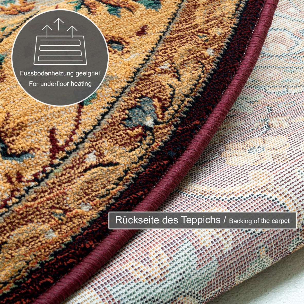 THEKO Tapis »Gabiro 208« Rond 10 mm Höhe Orient-Optik, ideal im Wohnzimmer & Schlafzimmer