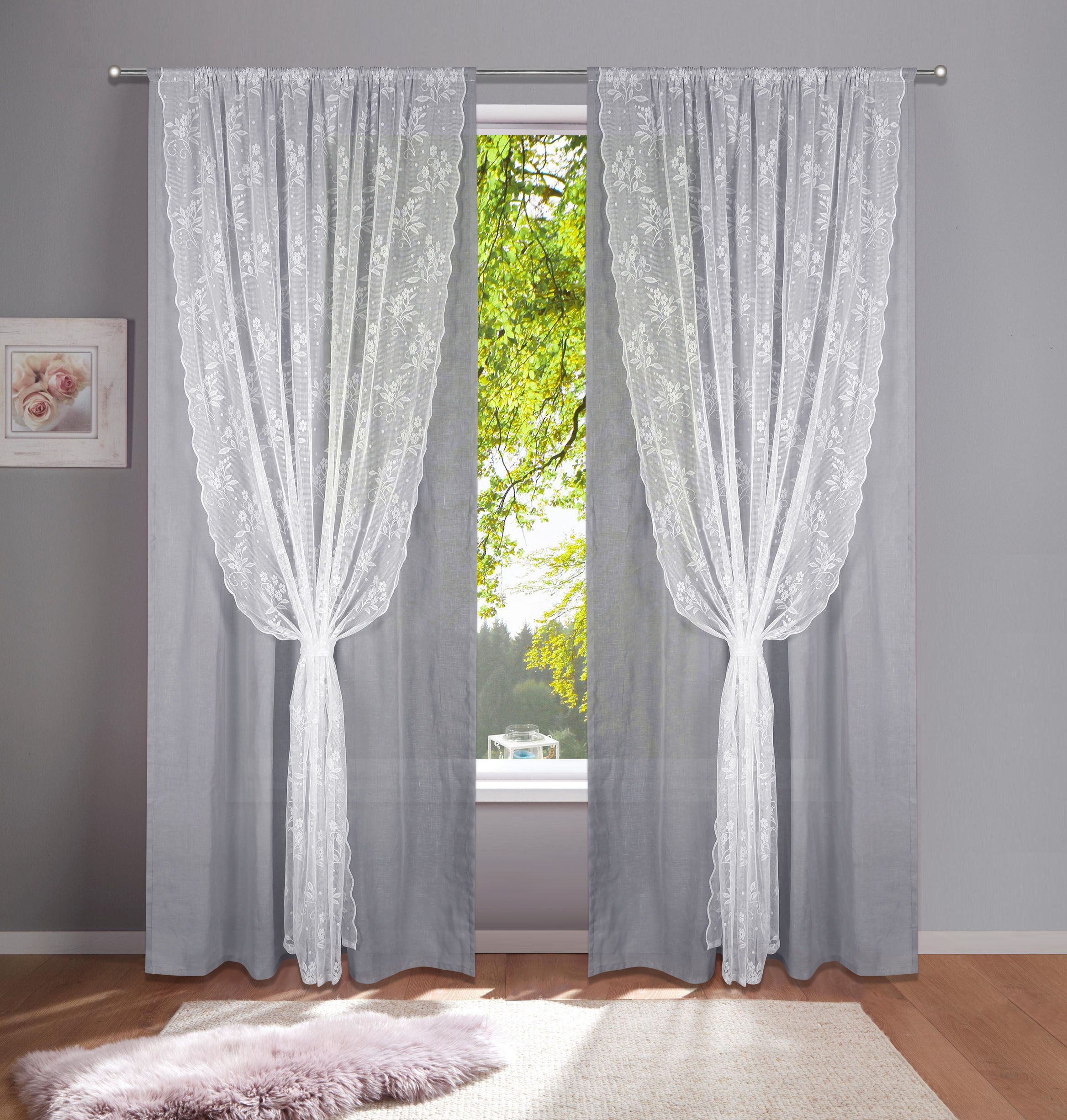 Image of Home affaire Gardine »Juno«, (1 St.), Doppellagig bei Ackermann Versand Schweiz