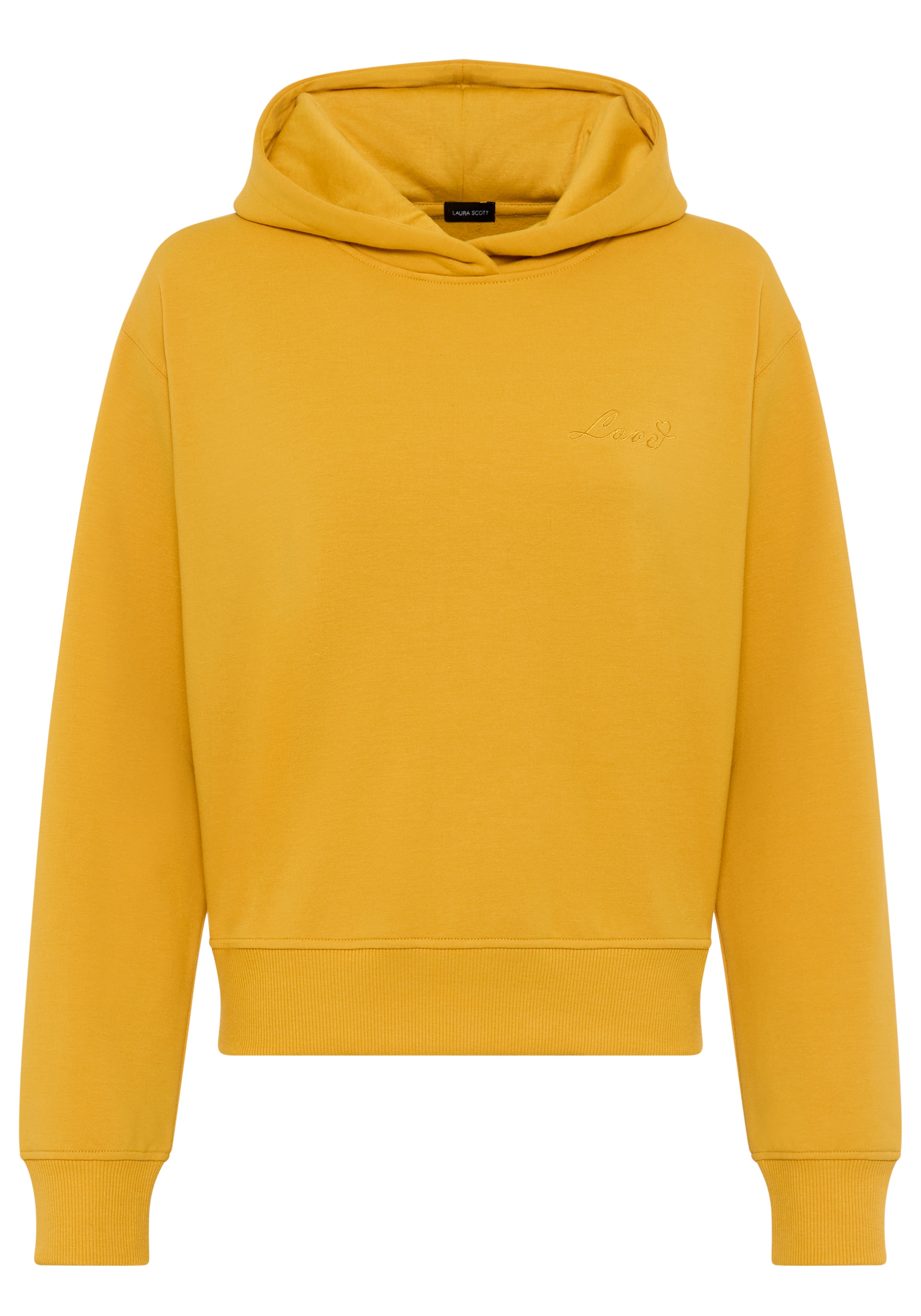 Laura Scott Kapuzensweatshirt , mit Kapuze, figurumspielende Passform, mit Stickerei als Applikation
