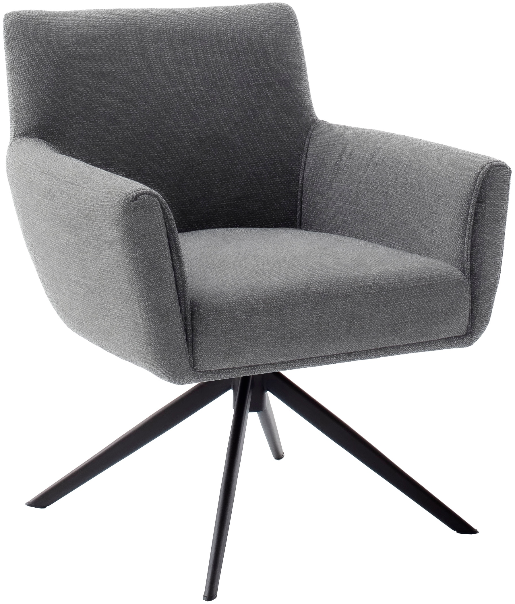 MCA furniture 4-Fussstuhl »WILSON Esszimmerstuhl, Armlehnstuhl, Polsterstuhl, modern«, (Set), 1 St., Flachgewebe, Stuhl, Armlehnenstuhl, drehbar, Taschenfederkern, belastbar 160 kg,XXL