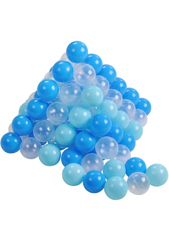 Bällebad-Bälle »100 Stück, soft blue/blue/transparent«, (100), 100 Stück