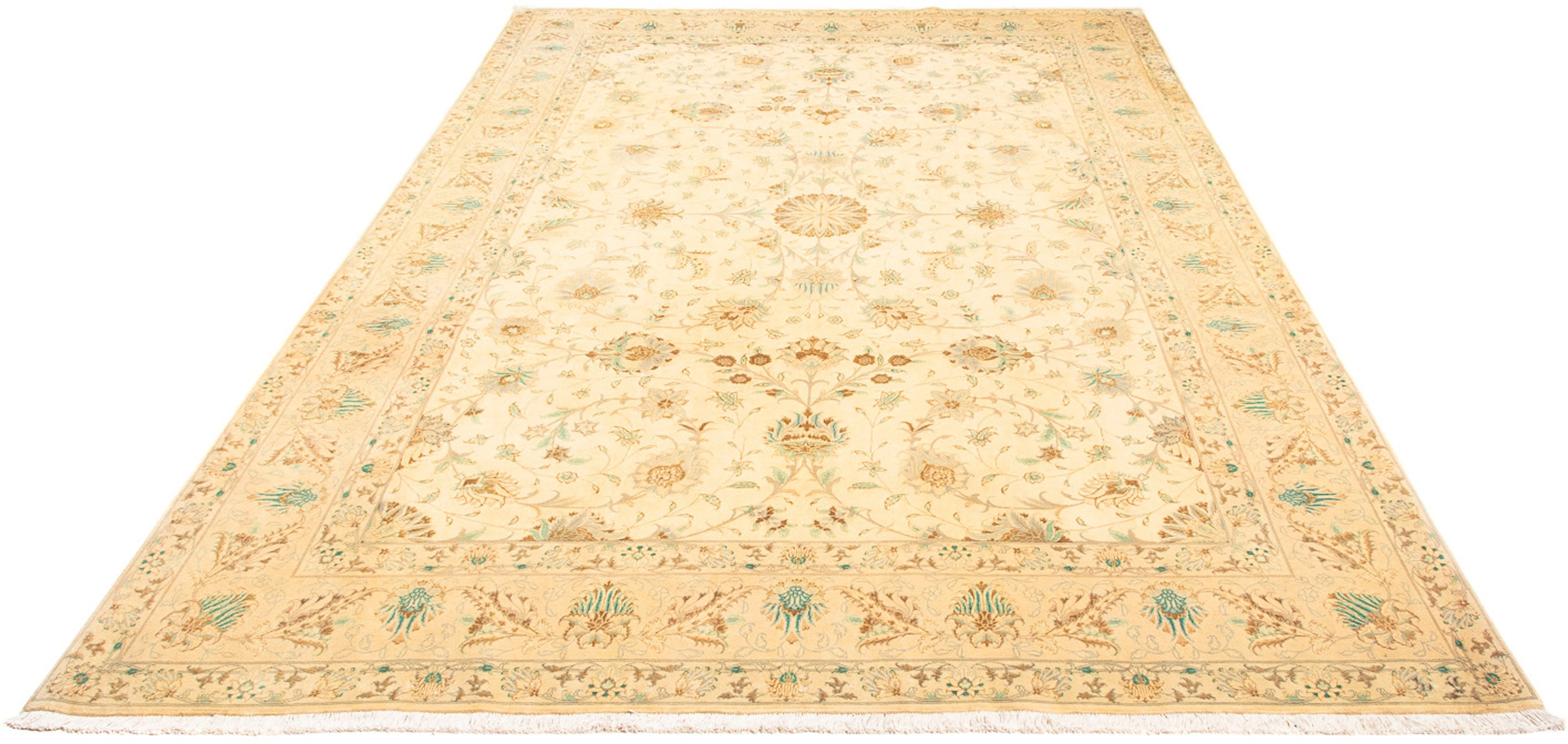 Image of morgenland Orientteppich »Perser - Täbriz - Royal - 297 x 200 cm - beige«, rechteckig, 7 mm Höhe, Wohnzimmer, Handgeknüpft, Einzelstück mit Zertifikat bei Ackermann Versand Schweiz