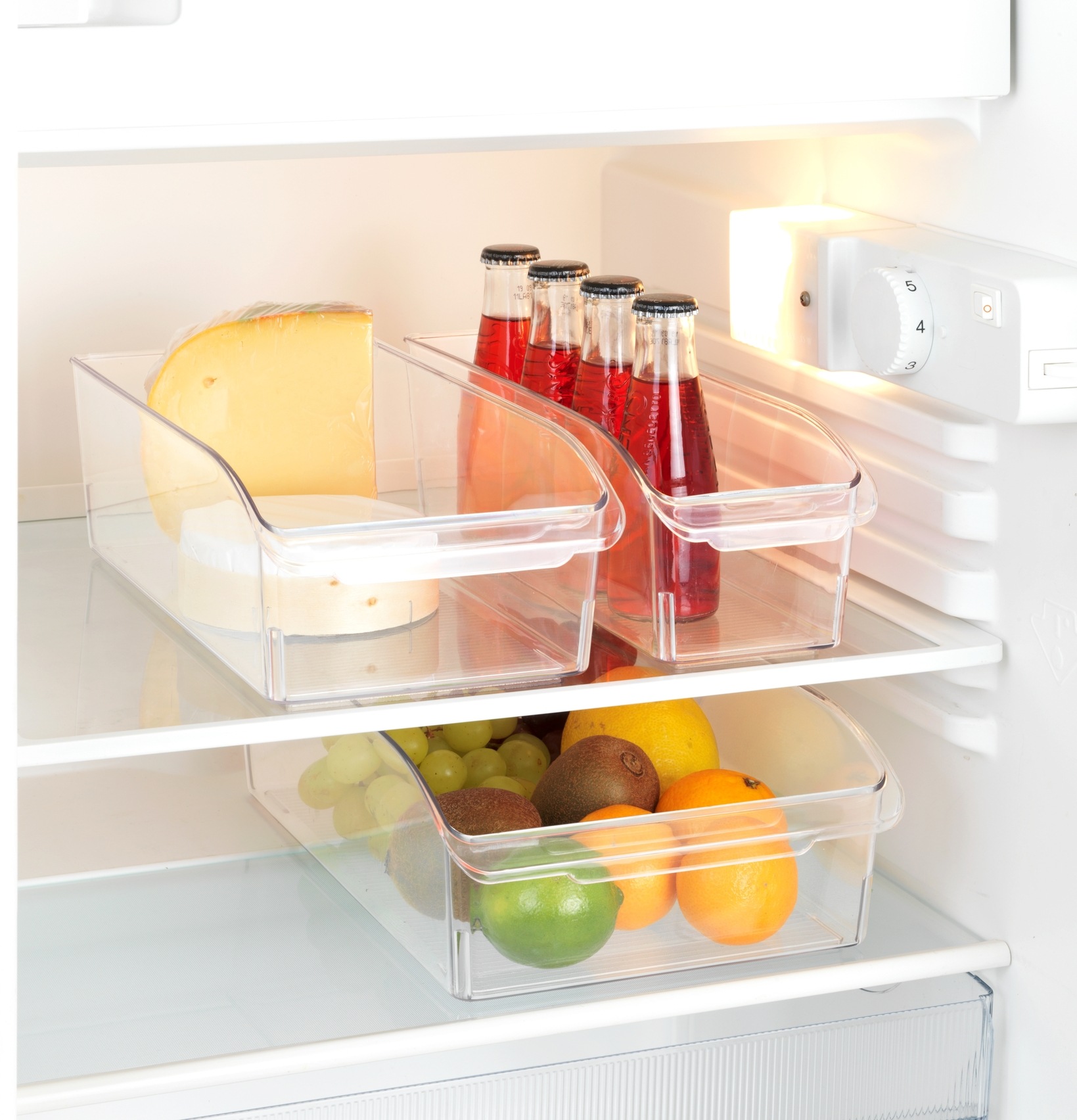 Organisateur frigo Wenko 3 pièces transparent s m l 10 15 20 cm boîte de rangement frigo organiseur de réfrigérateur rangement réfrigérateur bac de