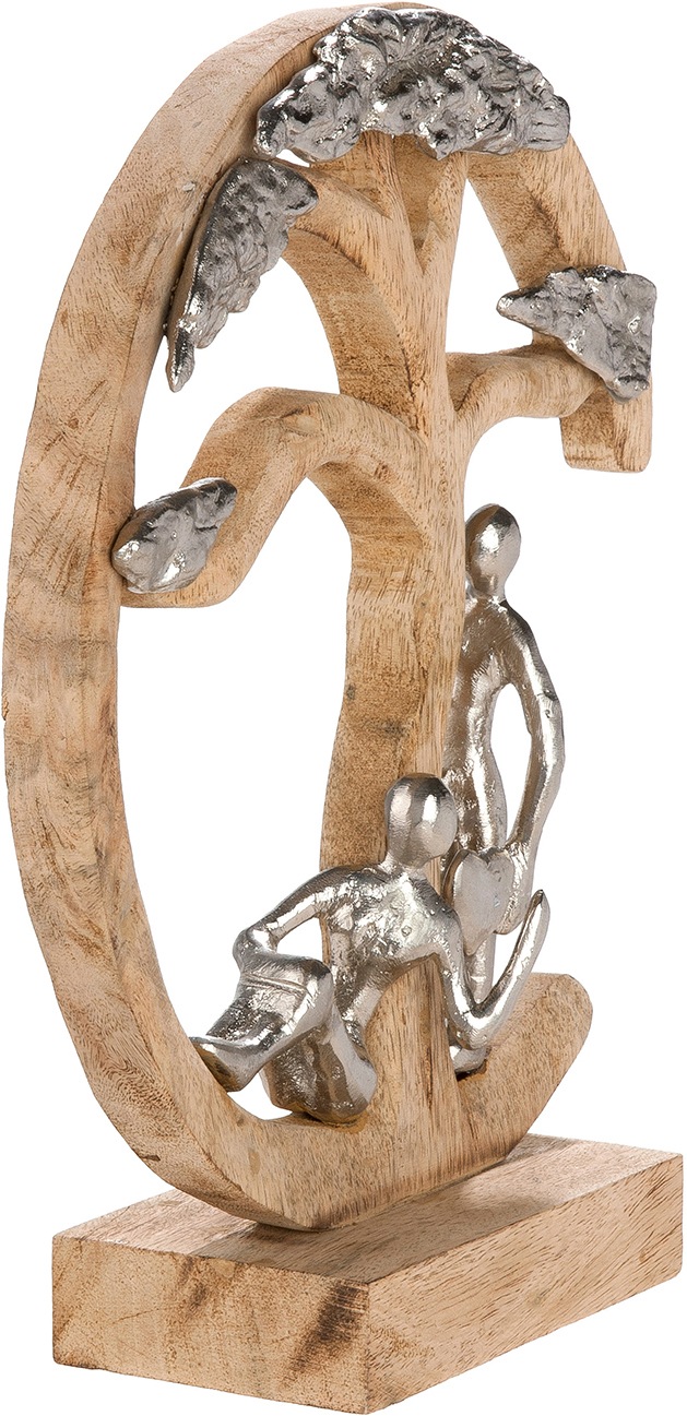 GILDE Skulptur »Skulptur rund Couple under a tree« Paar Romantik Geborgenheit Natur Idylle Zweisamkeit