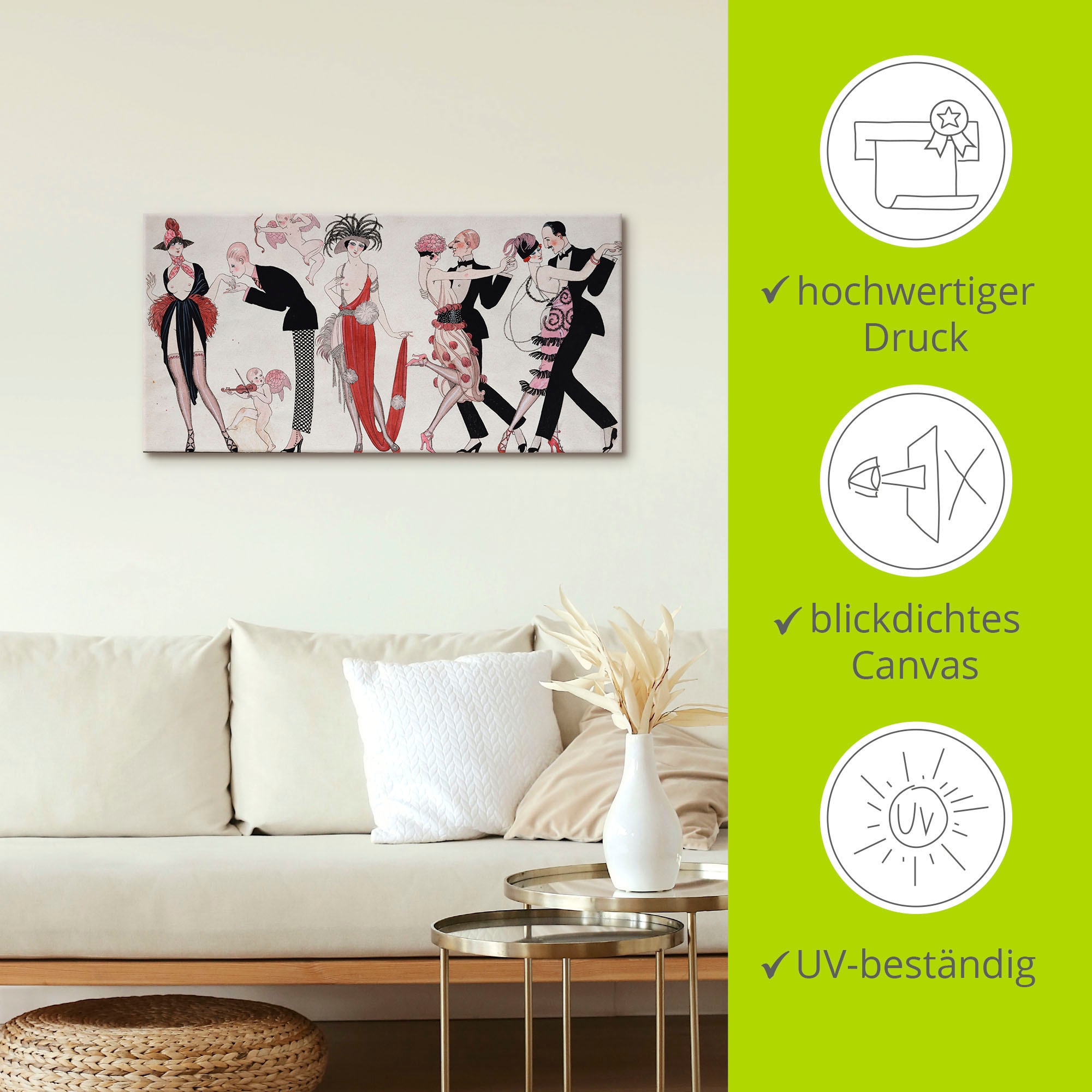 Artland Wandbild »Tango.« Sport 1 Stk. tlg. auf Holzrahmen gespannt