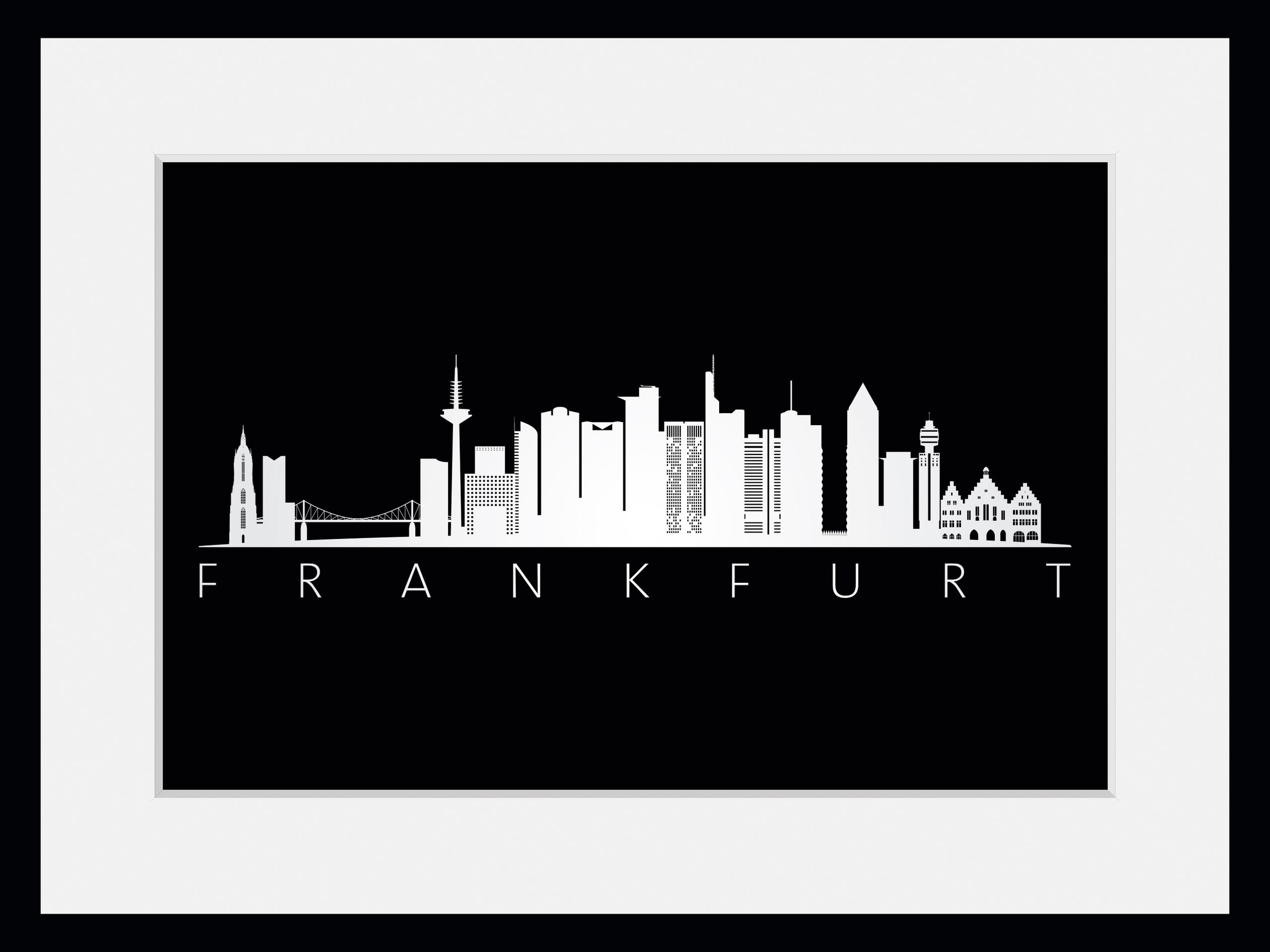 Image of queence Bild »Frankfurt Skyline BLACK«, Städte, (1 St.) bei Ackermann Versand Schweiz