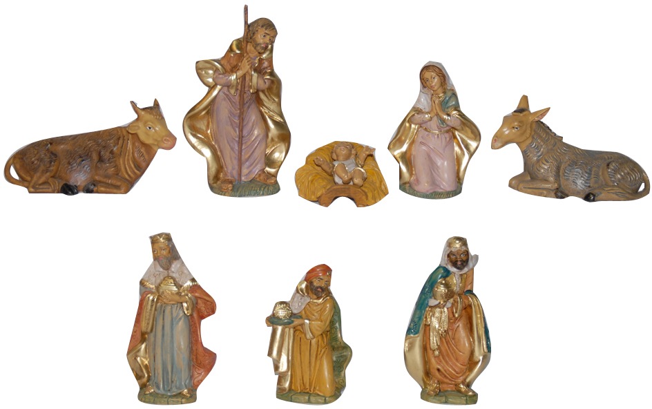 Image of my home Krippenfigur, (Set, 8 St.), holzartige Optik, handbemalt bei Ackermann Versand Schweiz