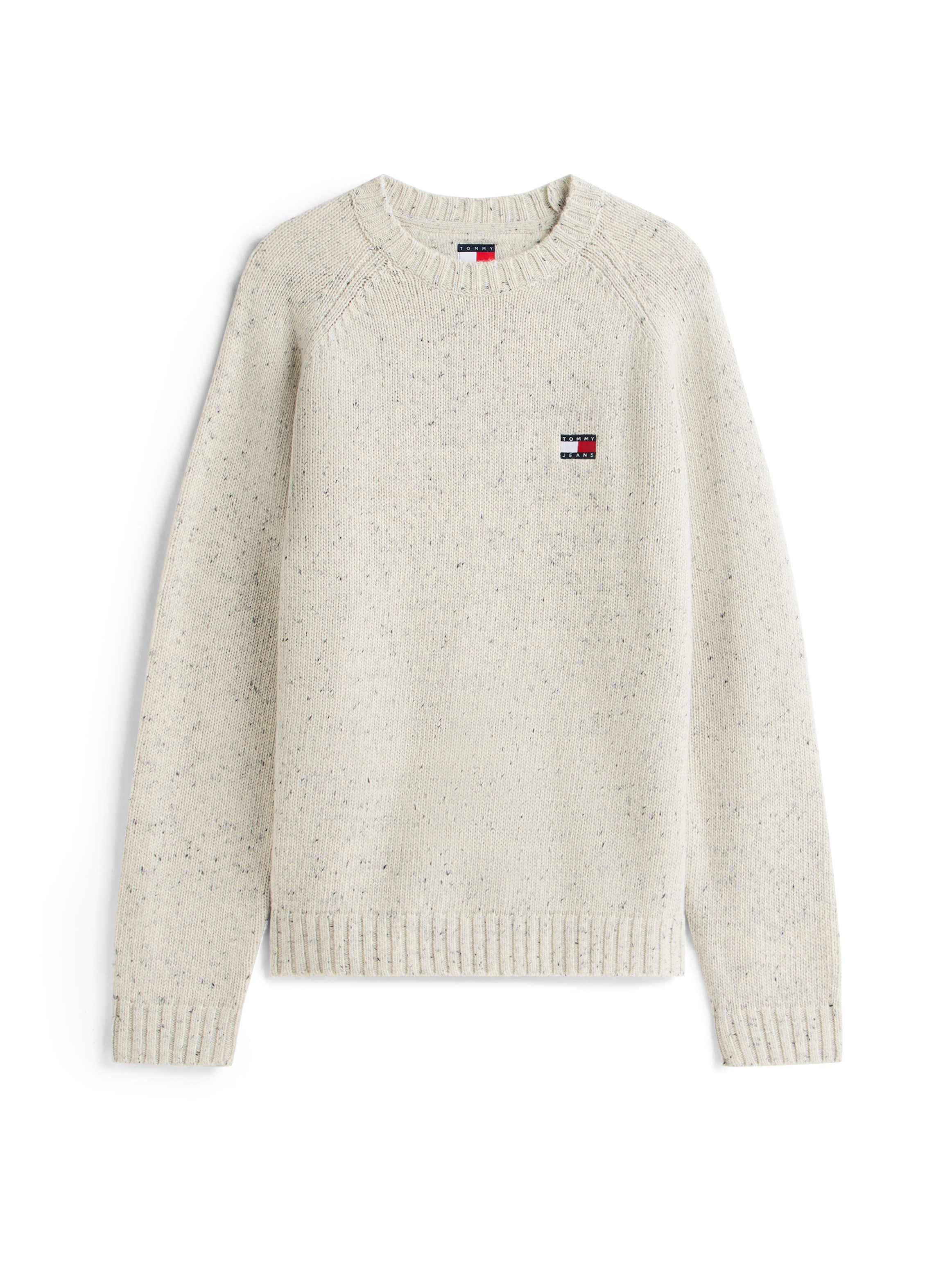 Tommy Jeans Rundhalspullover »TJM REGULAR BADGE« melierte Optik