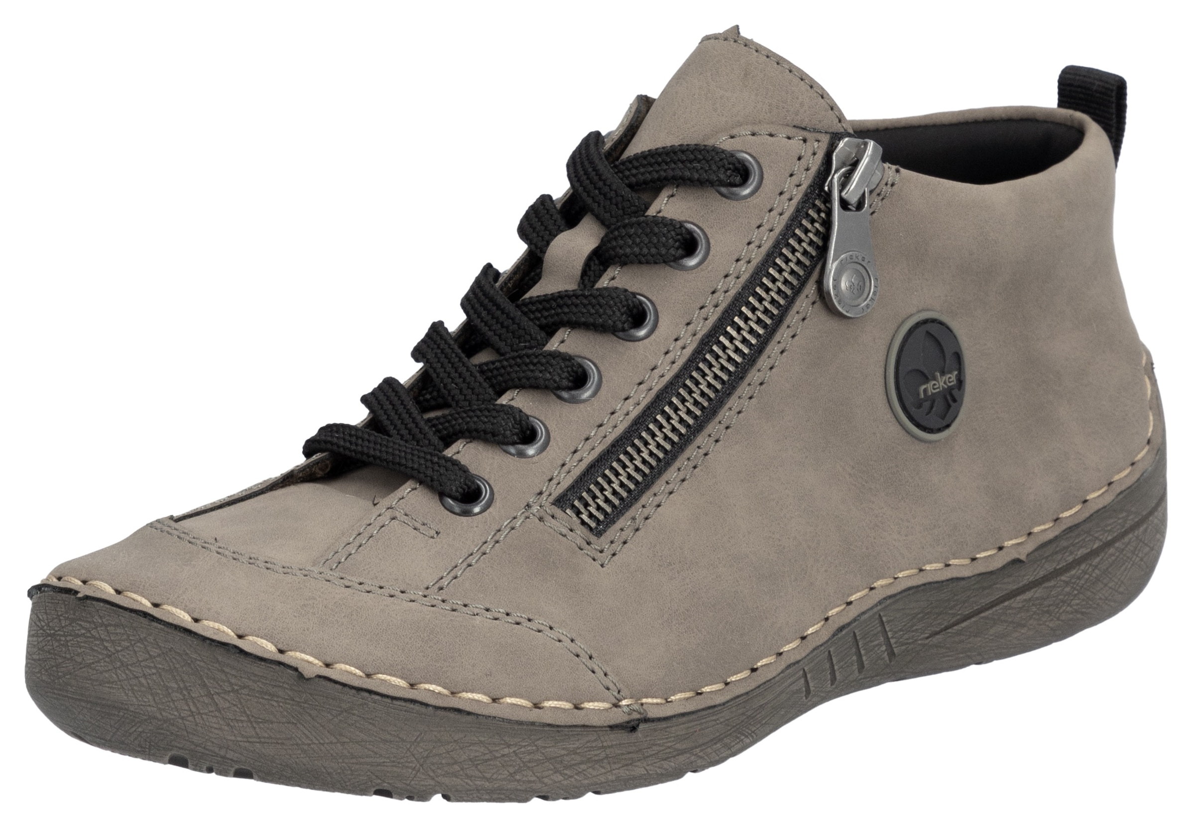 Rieker Schnürboots, Sneaker, Schnürschuh, Outdoorschuh mit Reissverschluss