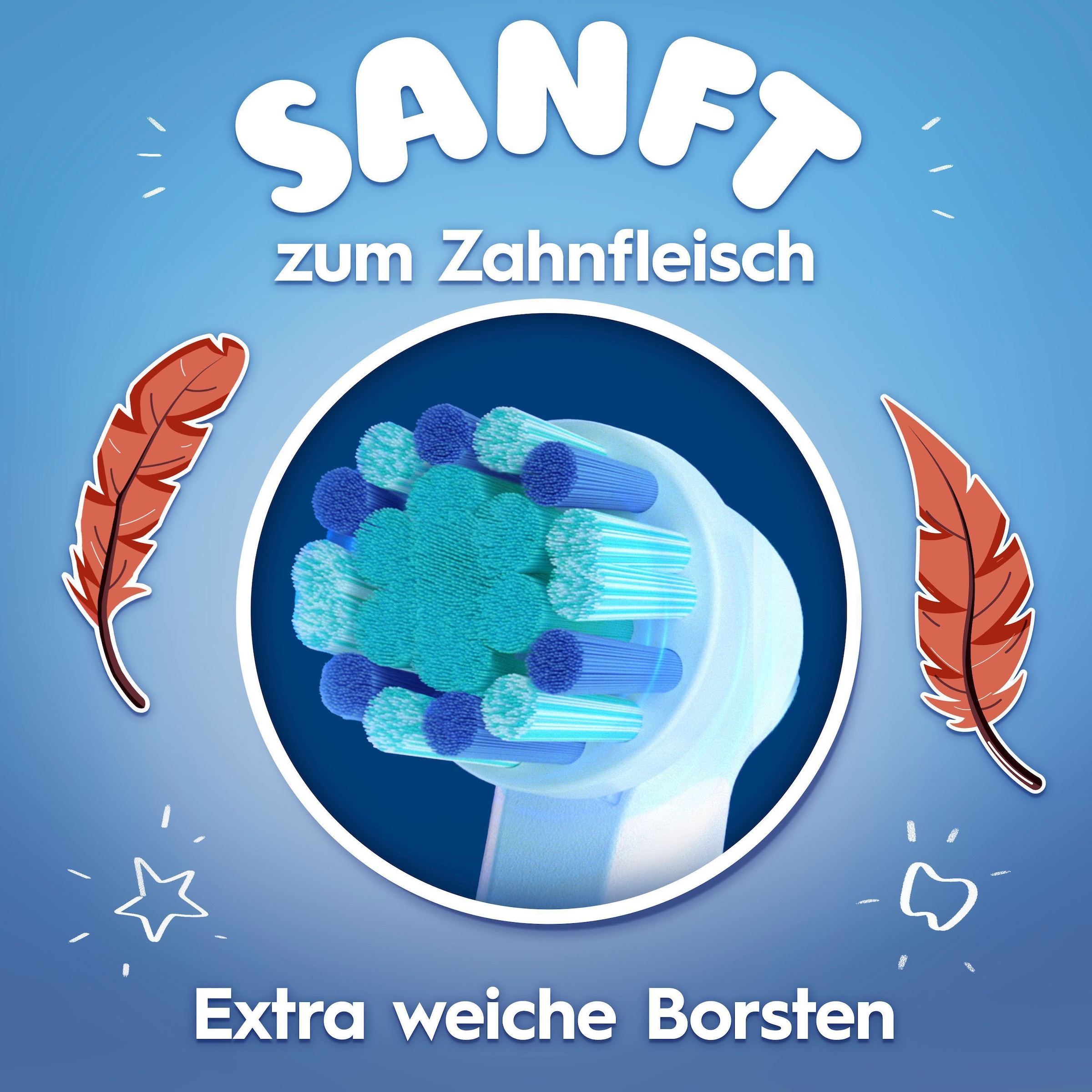 Oral-B Elektrische Kinderzahnbürste »Pro Kids König der Löwen« 1 Stk. Aufsteckbürsten inklusive Sensitiv+ Modus für Zahnpflege, extra weiche Borsten