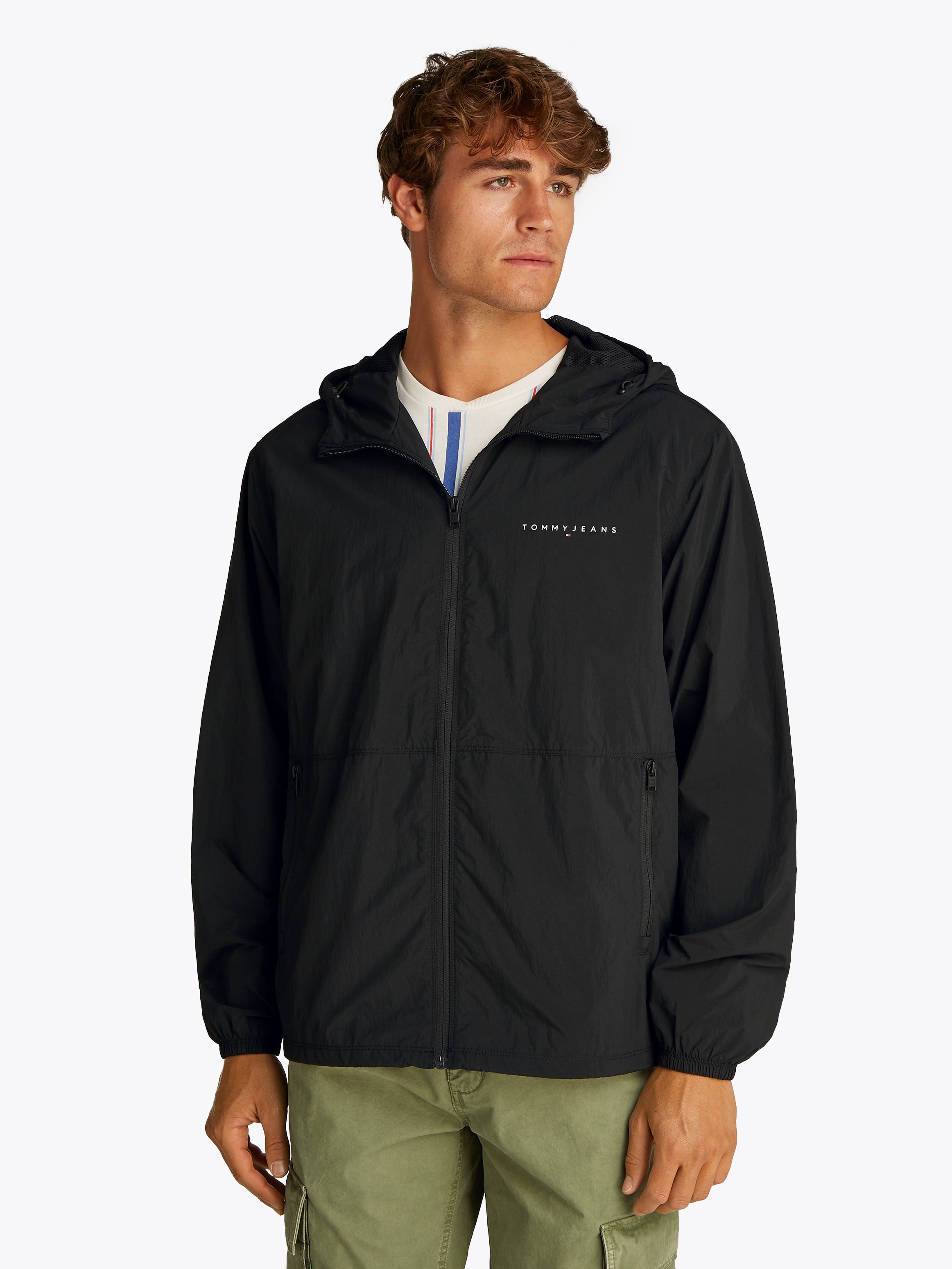 Image of Tommy Jeans Windbreaker "TJM WINDBREAKER EXT" mit Kapuze Mit Rundhalsausschnitt