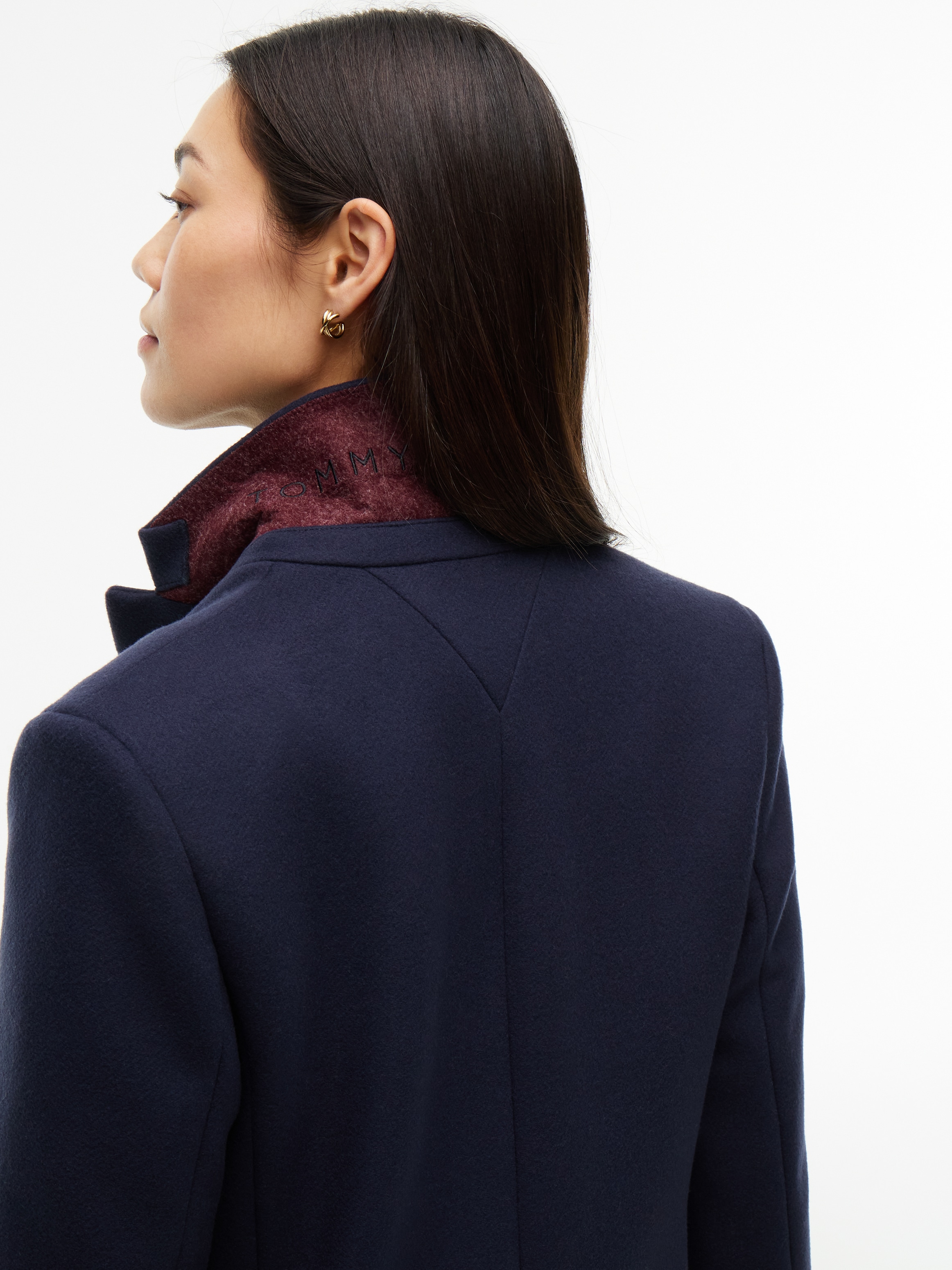 Tommy Hilfiger Kurzmantel »WOOL CLASSIC SB COAT« Materialmix, mit Wolle, auch in grossen Grössen