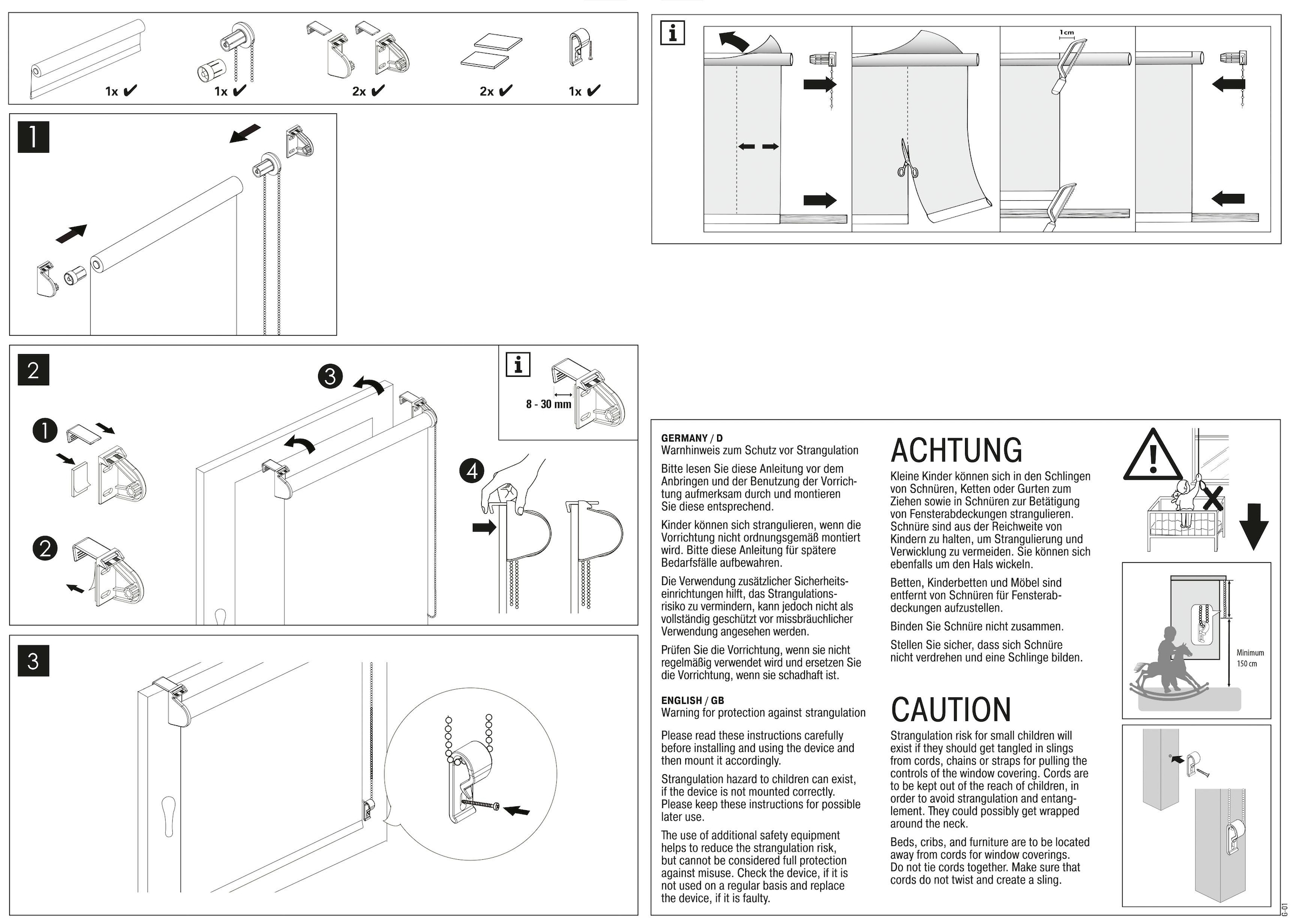 GARDINIA Seitenzugrollo, Lichtschutz, freihängend, Easyfix Tageslicht Rollo Digiprint Dekor