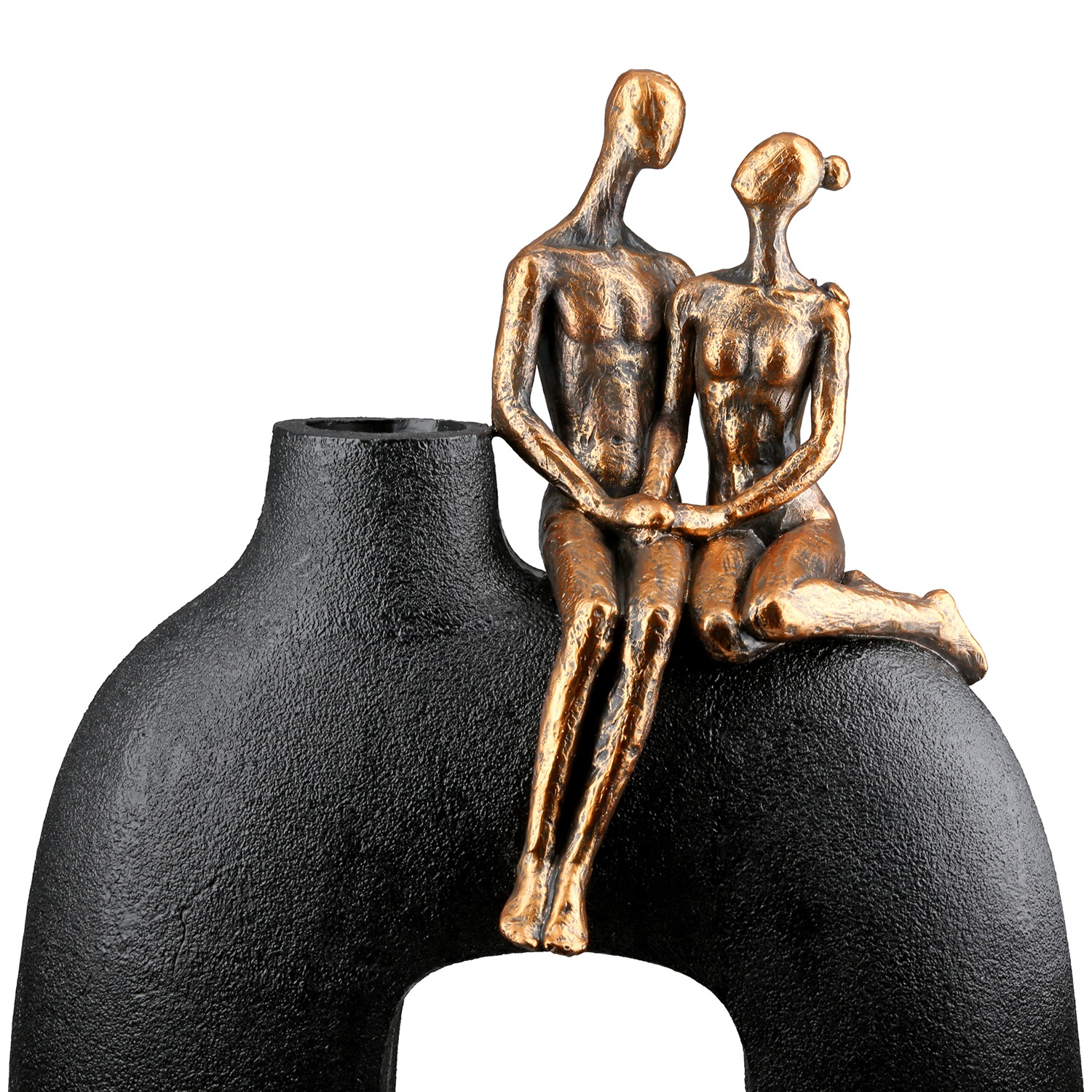 Image of Casablanca by Gilde Tischvase "Vase Frau; Mann Movement schwarz H. 25,5 cm"