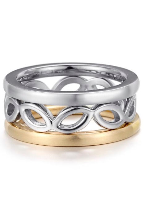 Image of Kingka Ring-Set "Leaves Trio"