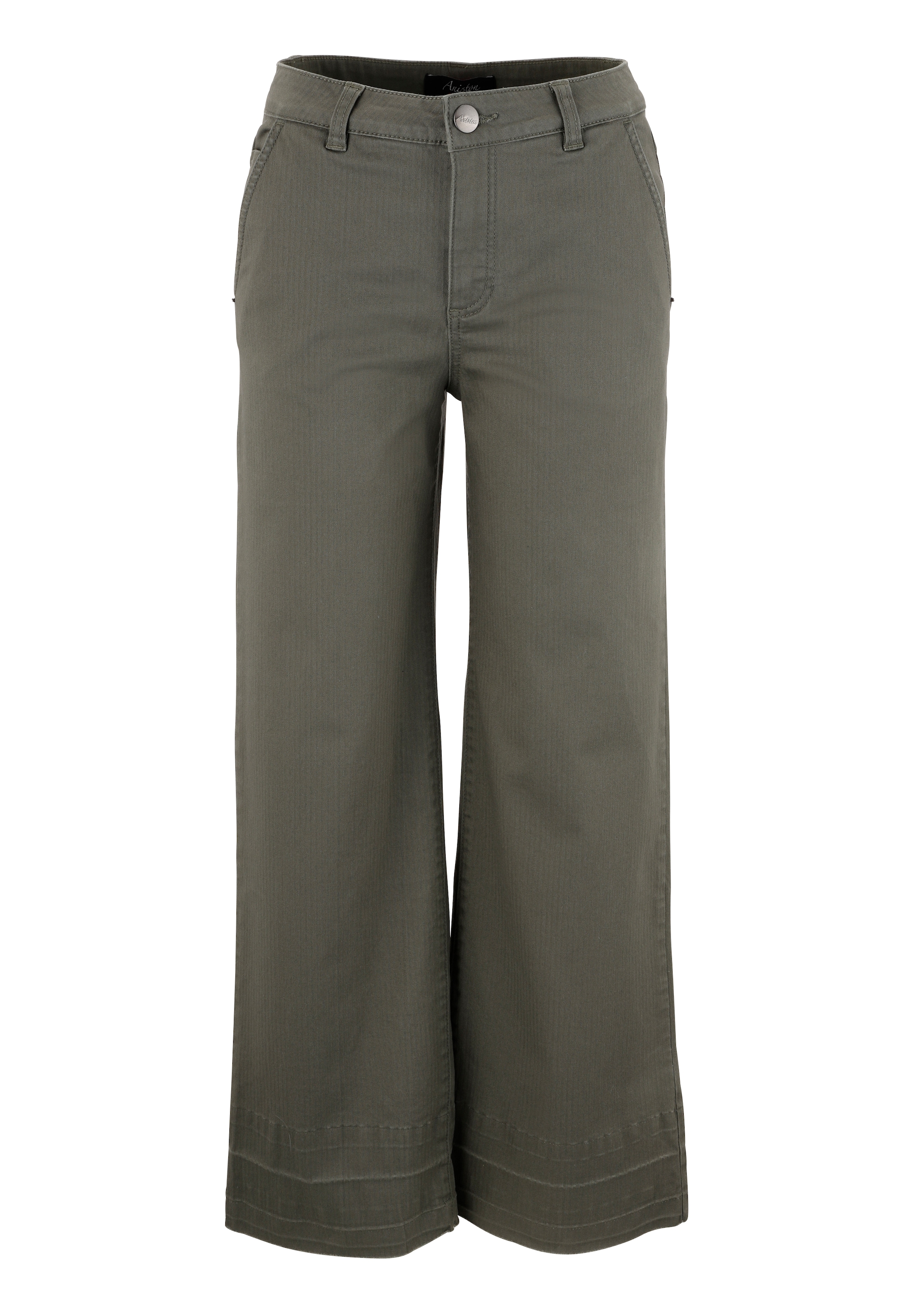 Aniston CASUAL Straight-Jeans, mit trendiger Waschung am ausgefranstem Beinabschluss