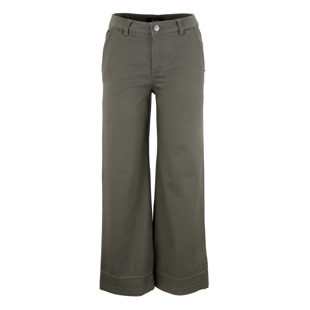 Aniston CASUAL Straight-Jeans, mit trendiger Waschung am ausgefranstem Beinabschluss- NEUE KOLLEKTION