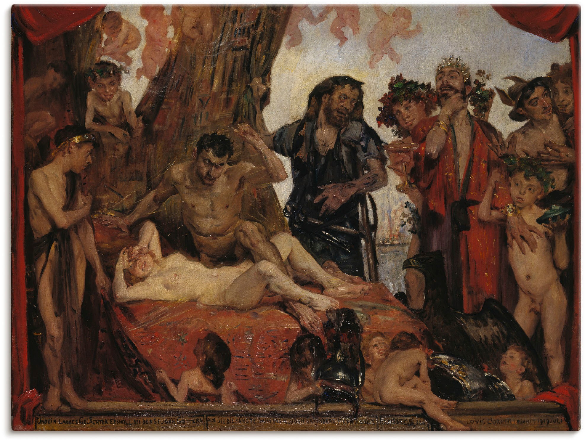 Image of Artland Wandbild »Homerisches Gelächter. 1909«, Gruppen & Familien, (1 St.), in vielen Grössen & Produktarten -Leinwandbild, Poster, Wandaufkleber / Wandtattoo auch für Badezimmer geeignet bei Ackermann Versand Schweiz