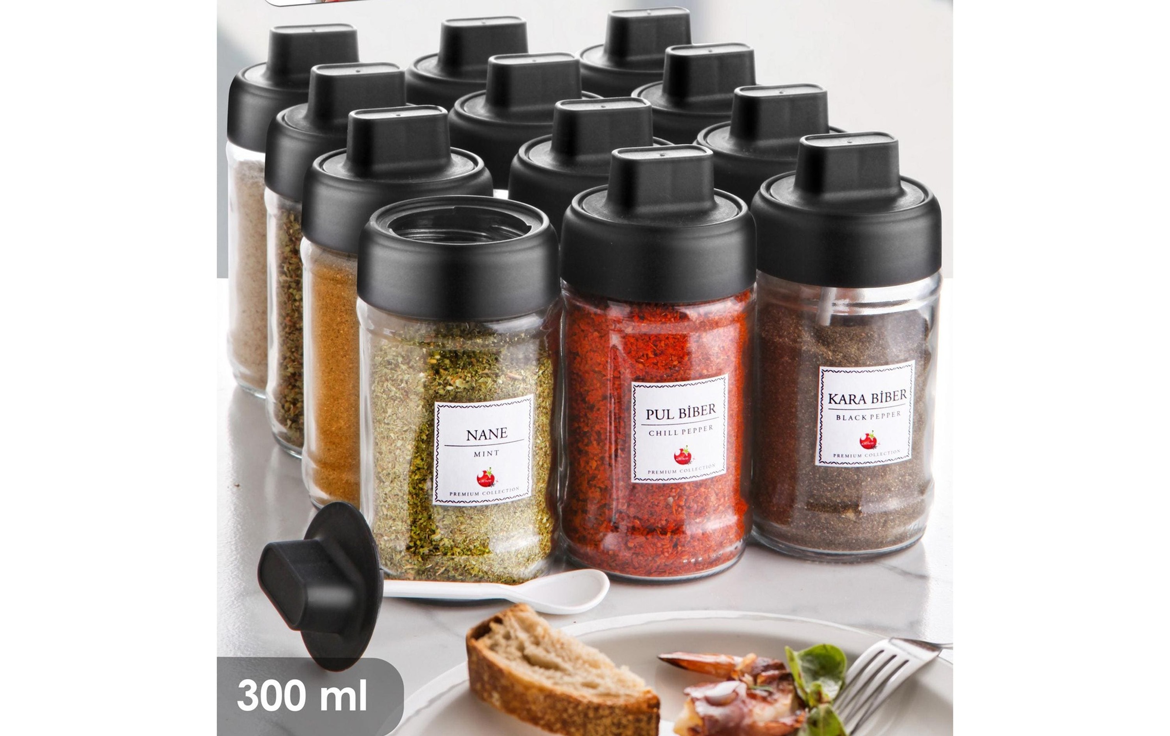   Distributeur d'épices »Hermia 6,5 x 6,5 x 13 cm 300 ml«