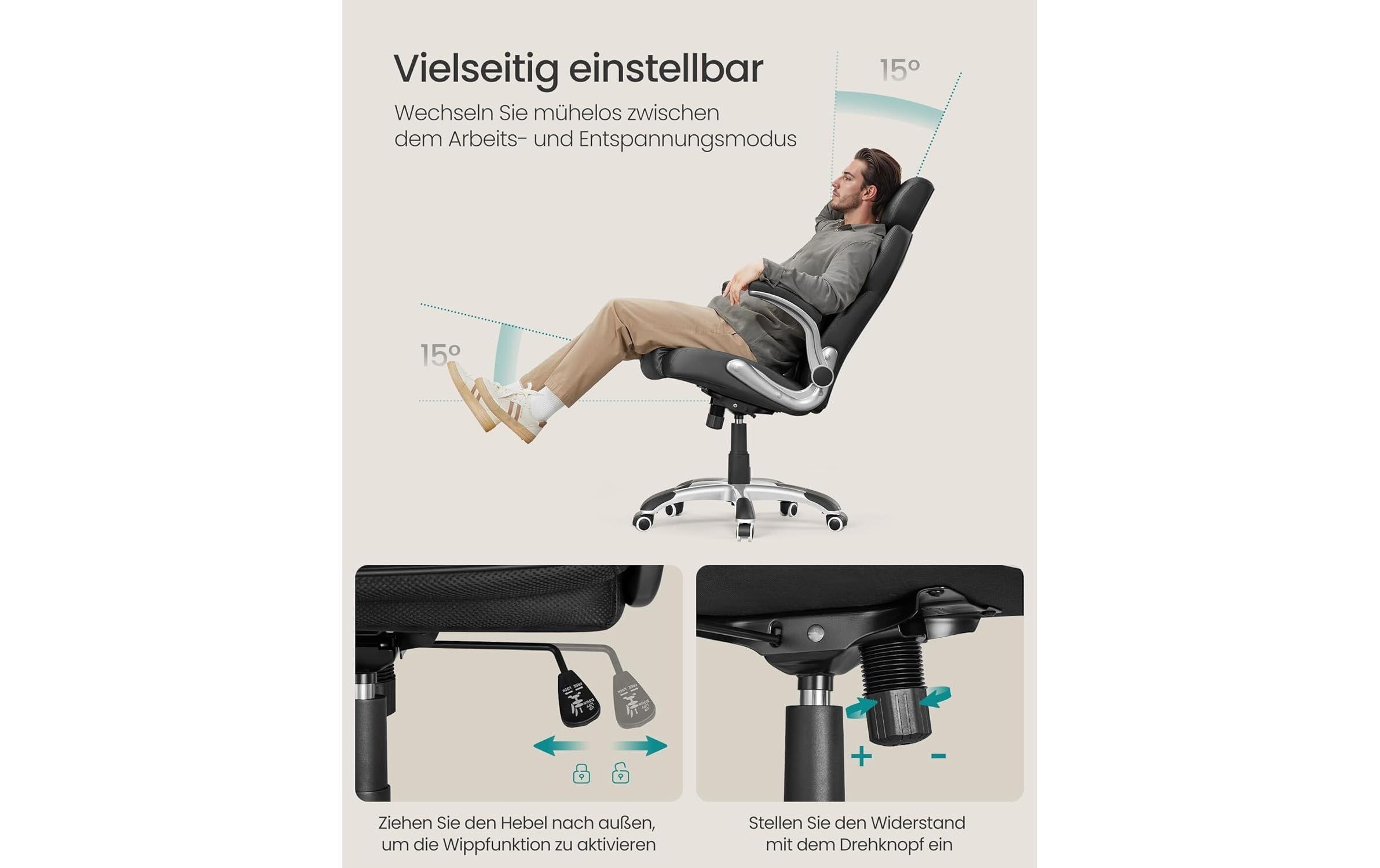 SONGMICS Bürostuhl »mit Armlehnen« ()