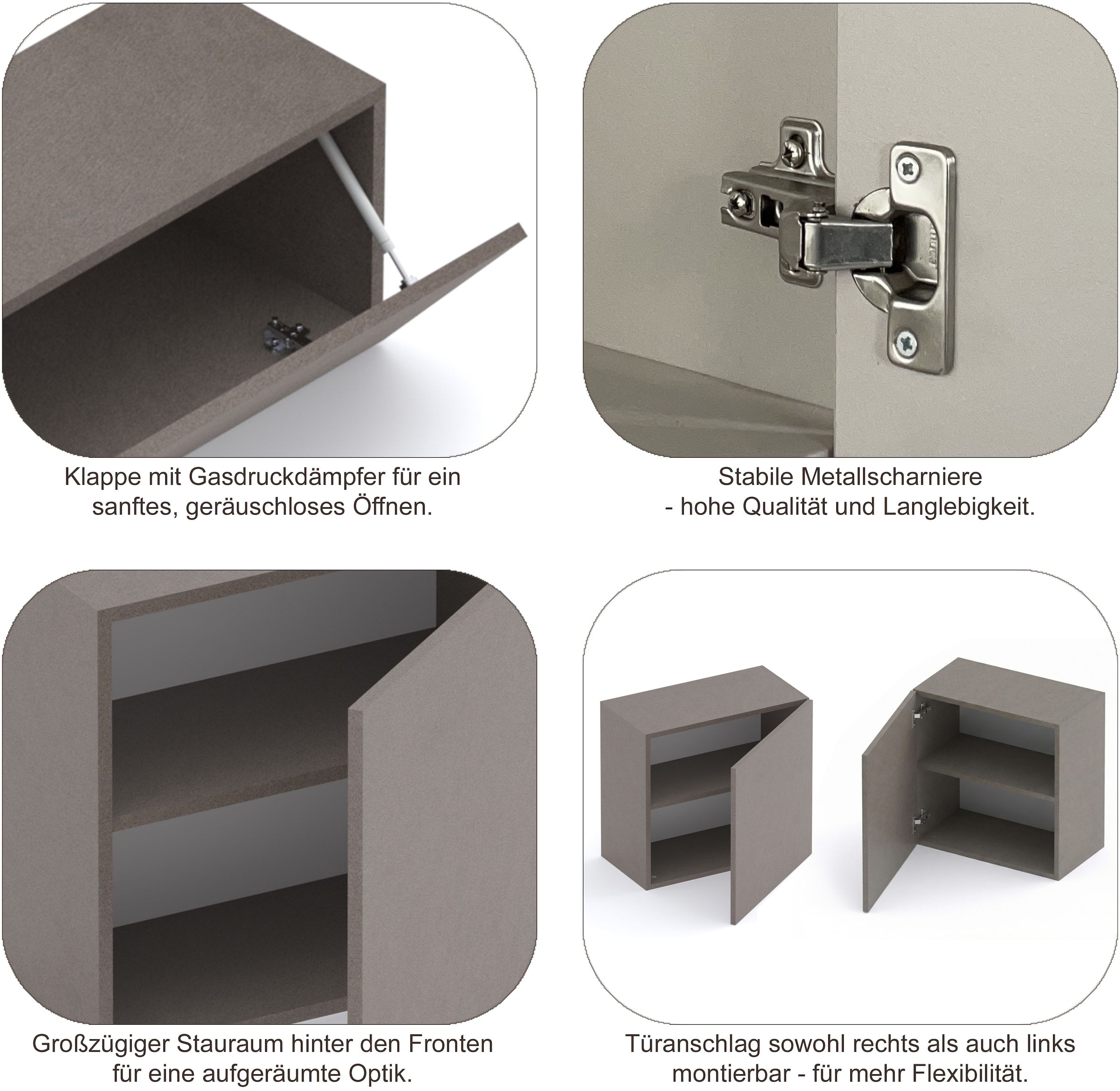 Home affaire Garderoben-Set »Infinity, 4tlg. Breite 138 cm, Höhe variabel, moderne Garderobe« Spar-Set, 4 Stk. tlg.