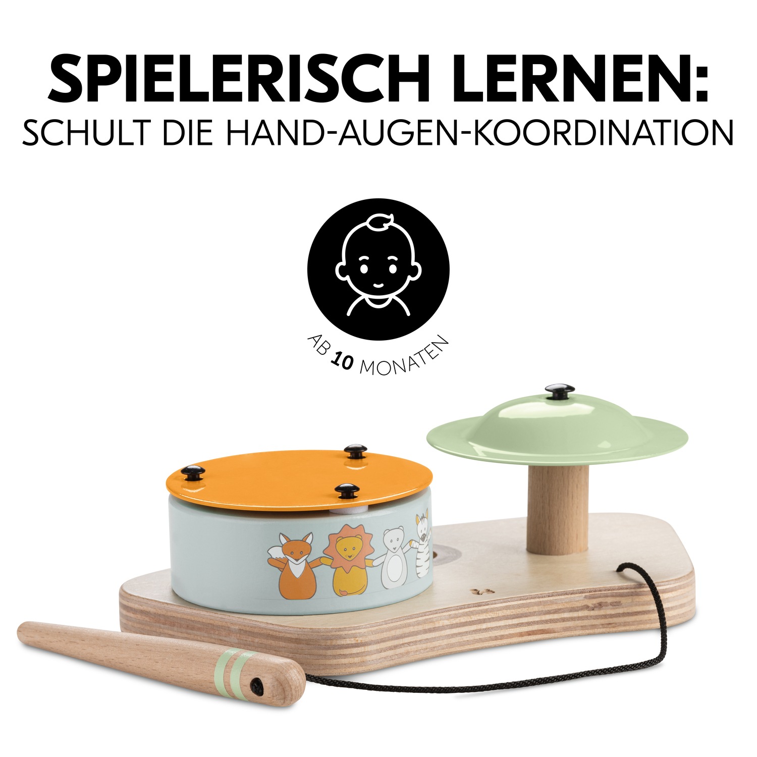 Hauck Spielzeug-Musikinstrument »Play Drums S, hauck Animals« für Hauck Play Tray; FSC® - schützt Wald
