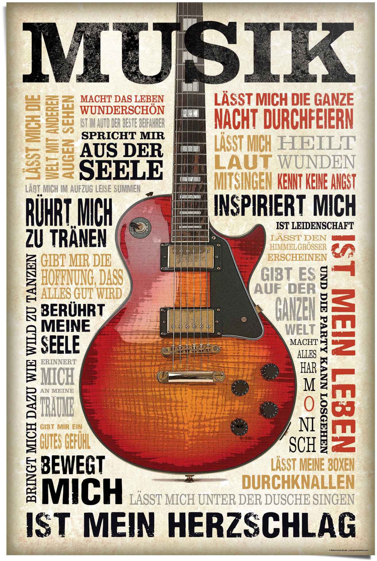 Image of Reinders! Poster »Musik ist Leidenschaft«, (1 St.) bei Ackermann Versand Schweiz