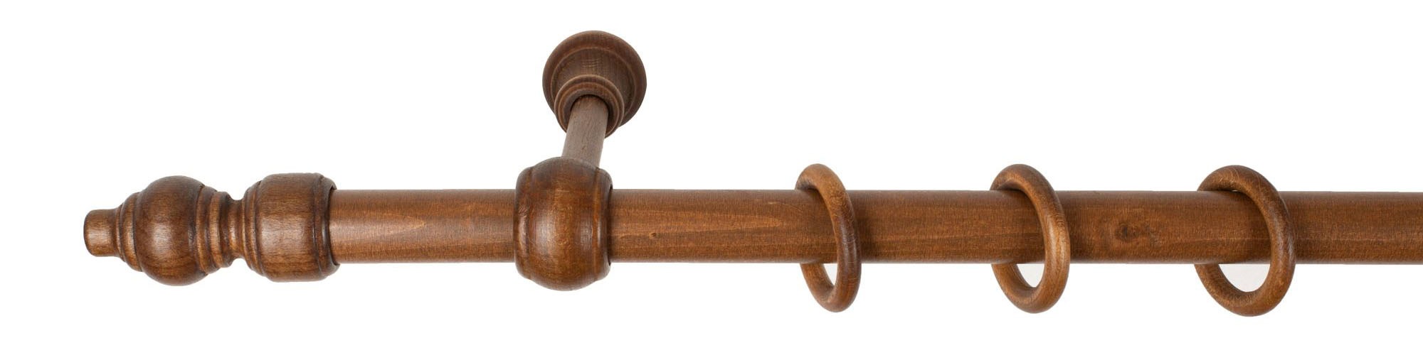 SN DECO GROUP Gardinenstange »Filigrano«, 1 läufig-läufig, Fixmass, 28 mm, Holz, verschiedene Längen und Farben, Komplettset