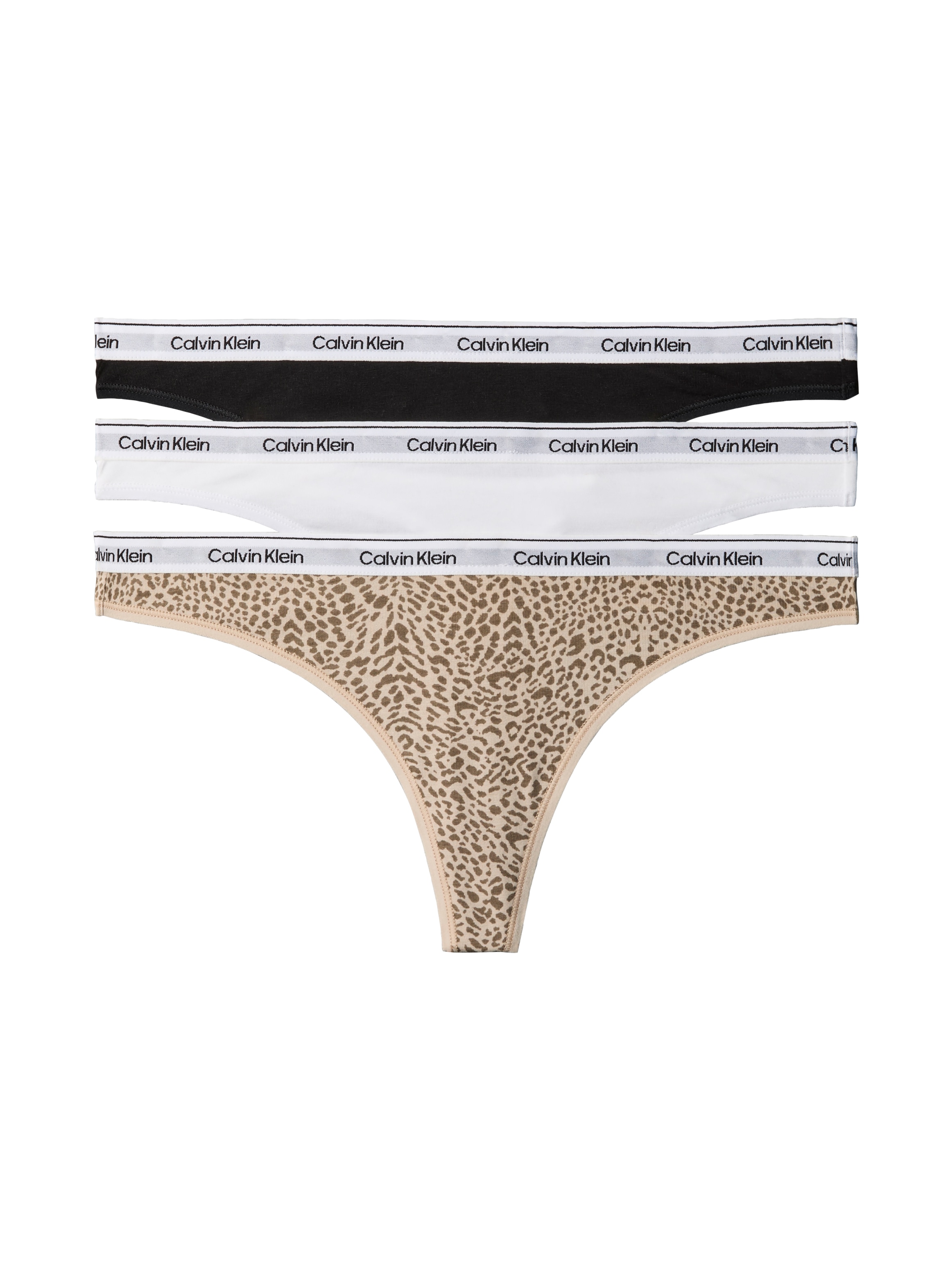Calvin Klein Underwear Tanga »THONG 3PK« Packung, 3er-Pack,  Körpernahe Passform mit elastischem Bund
