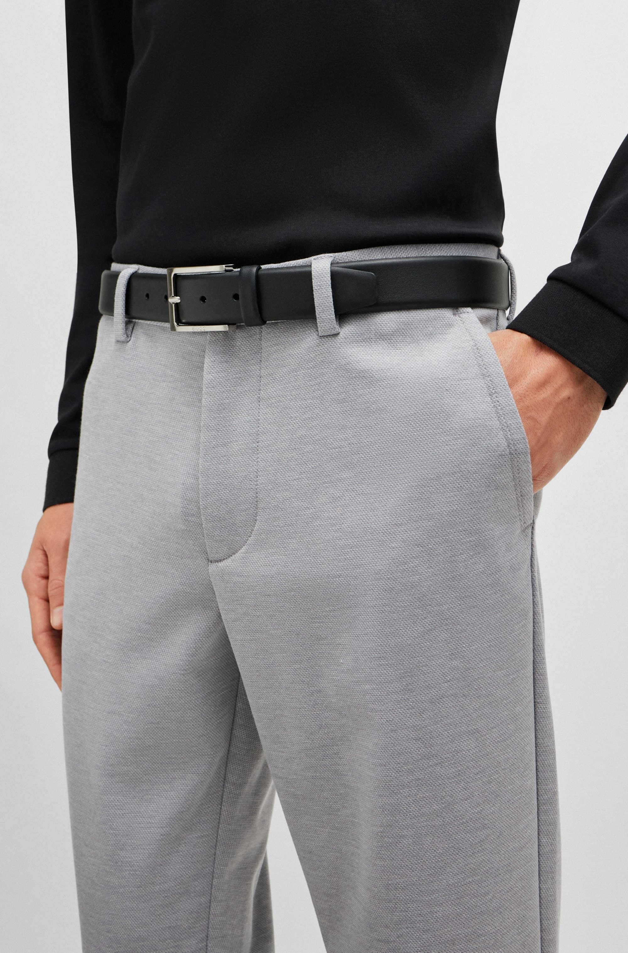 BOSS Ceinture en cuir aus Nappaleder mit BOSS Logo-Dornschliesse