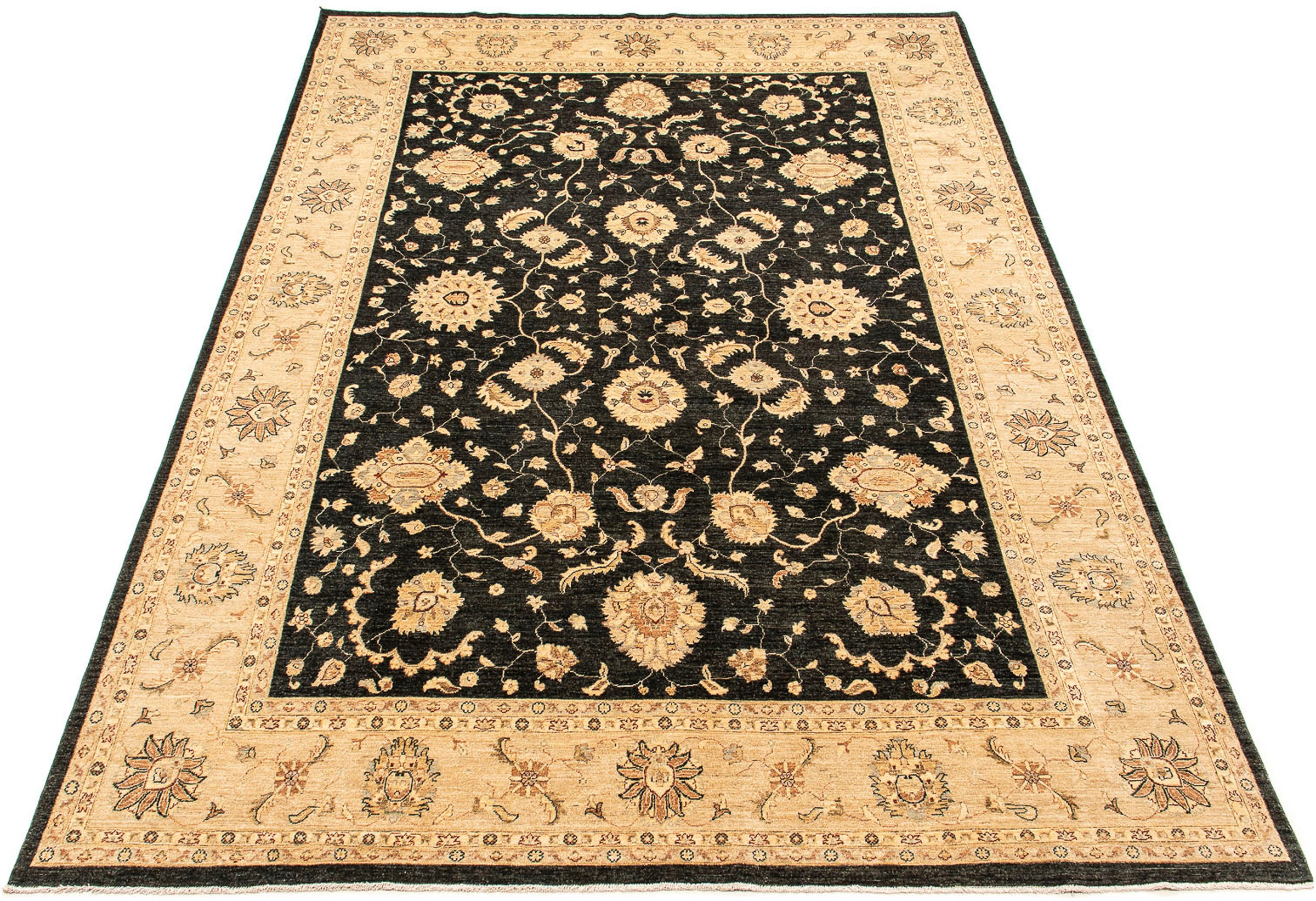 Image of morgenland Orientteppich »Ziegler - 424 x 293 cm - dunkelblau«, rechteckig, 6 mm Höhe, Wohnzimmer, Handgeknüpft, Einzelstück mit Zertifikat bei Ackermann Versand Schweiz