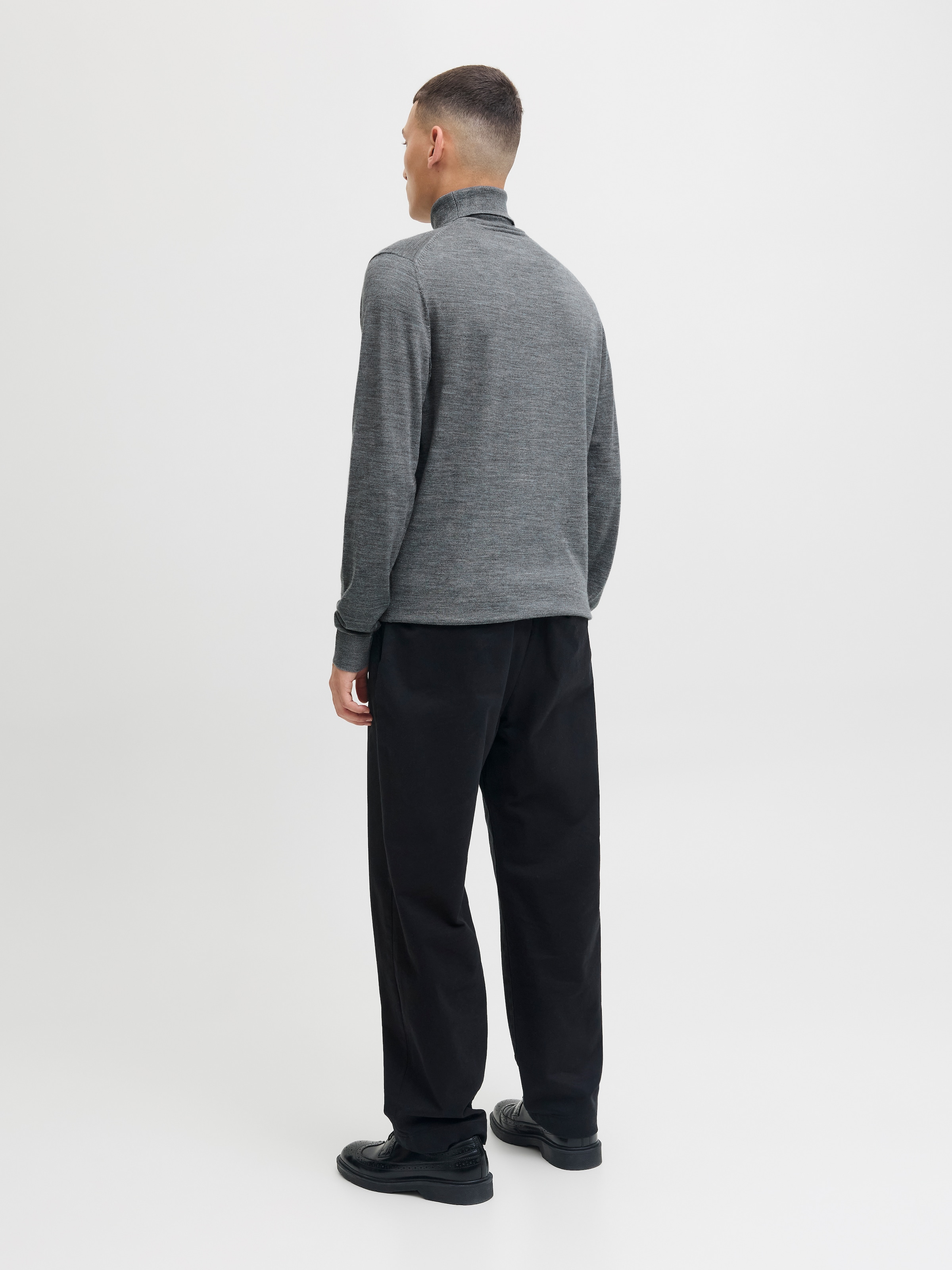 Jack & Jones Pull à col roulé »JPRBLAMERINO KNIT ROLL NECK« Laine, coupe régulière
