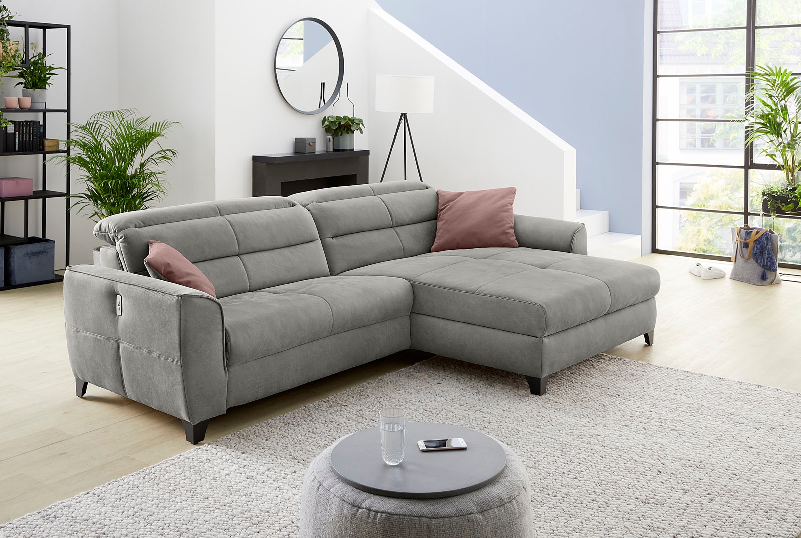 Image of Jockenhöfer Gruppe Ecksofa "Double One L-Form, B: 288 cm, 2x120 cm breite, elektr. Relaxfunktionen" mit 2x 120cm breiten, elektromotorischen Relaxfunktionen