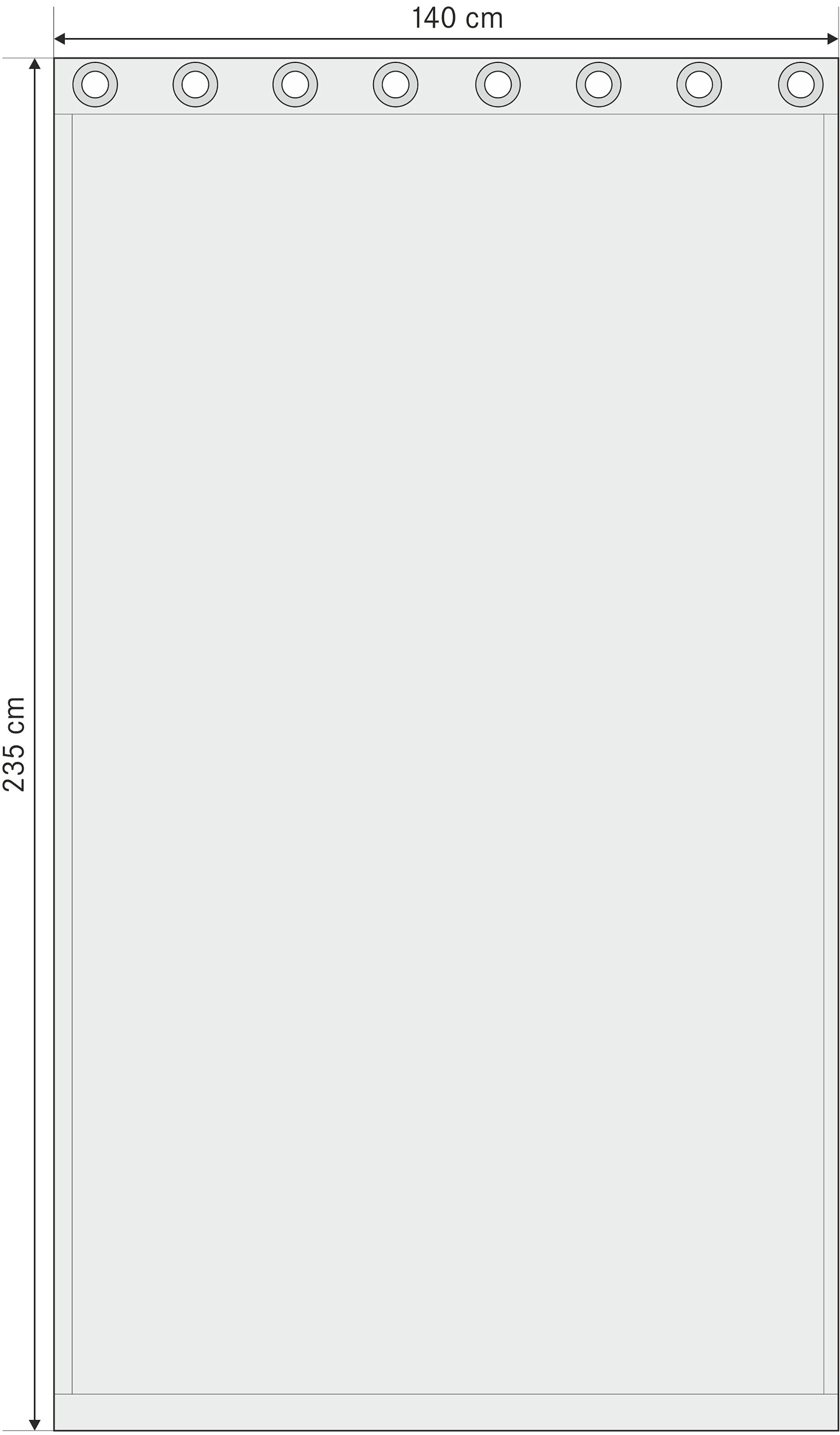 Happy Home Vorhang »MIRANDA« Ösen 1 Stk. tlg. HxB: 235x140, halbtransparent