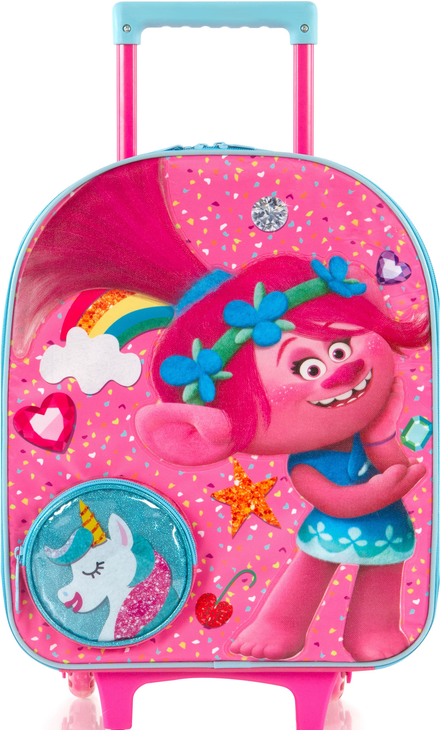 Kinderkoffer »Trolls, Rosa«, 2 St. Rollen, Kindertrolley Kinderreisegepäck...