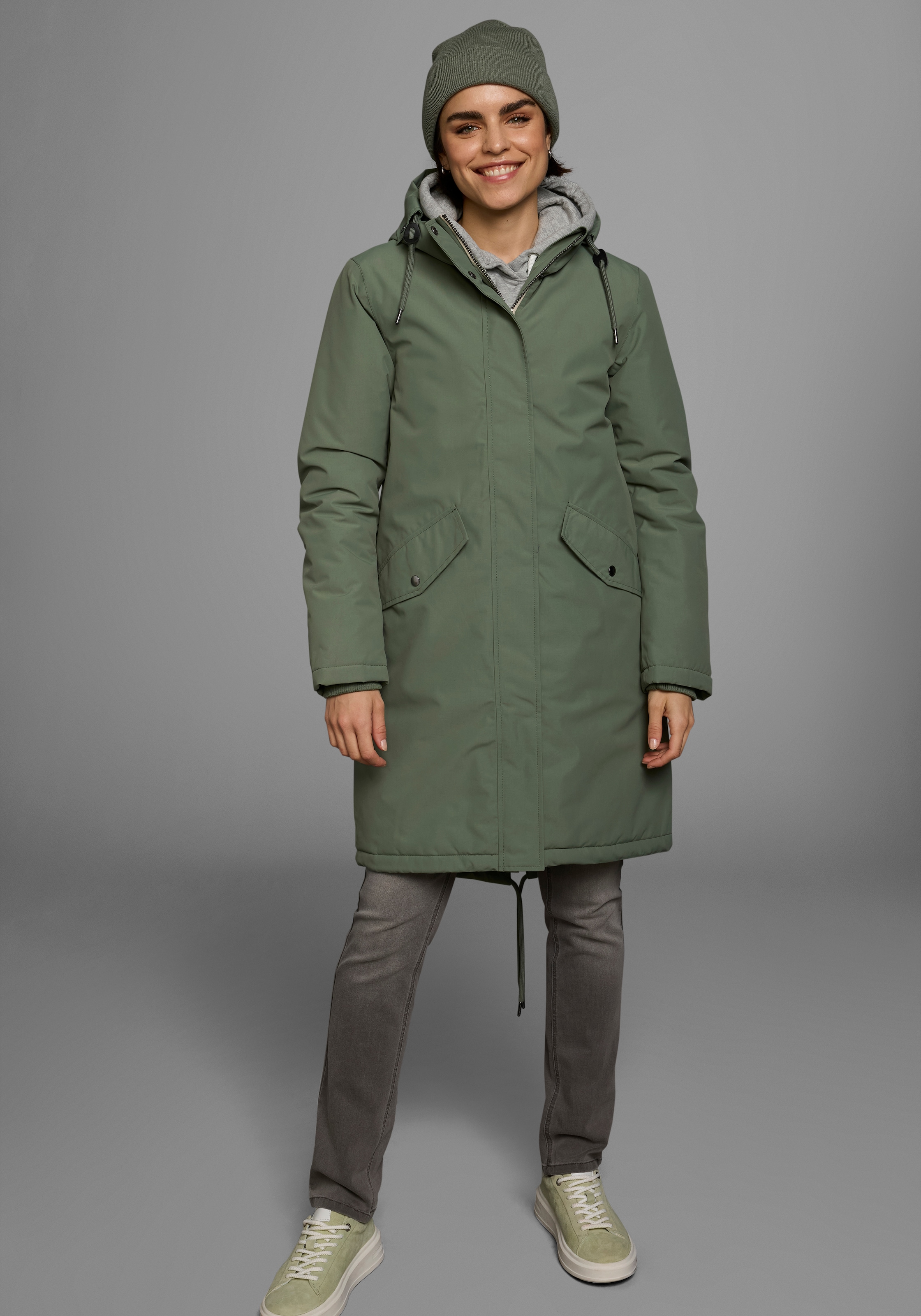 Image of Polarino Parka mit Kapuze Atmungsaktiv, winddicht, wasserdicht, Im Oversize Look, weite Form