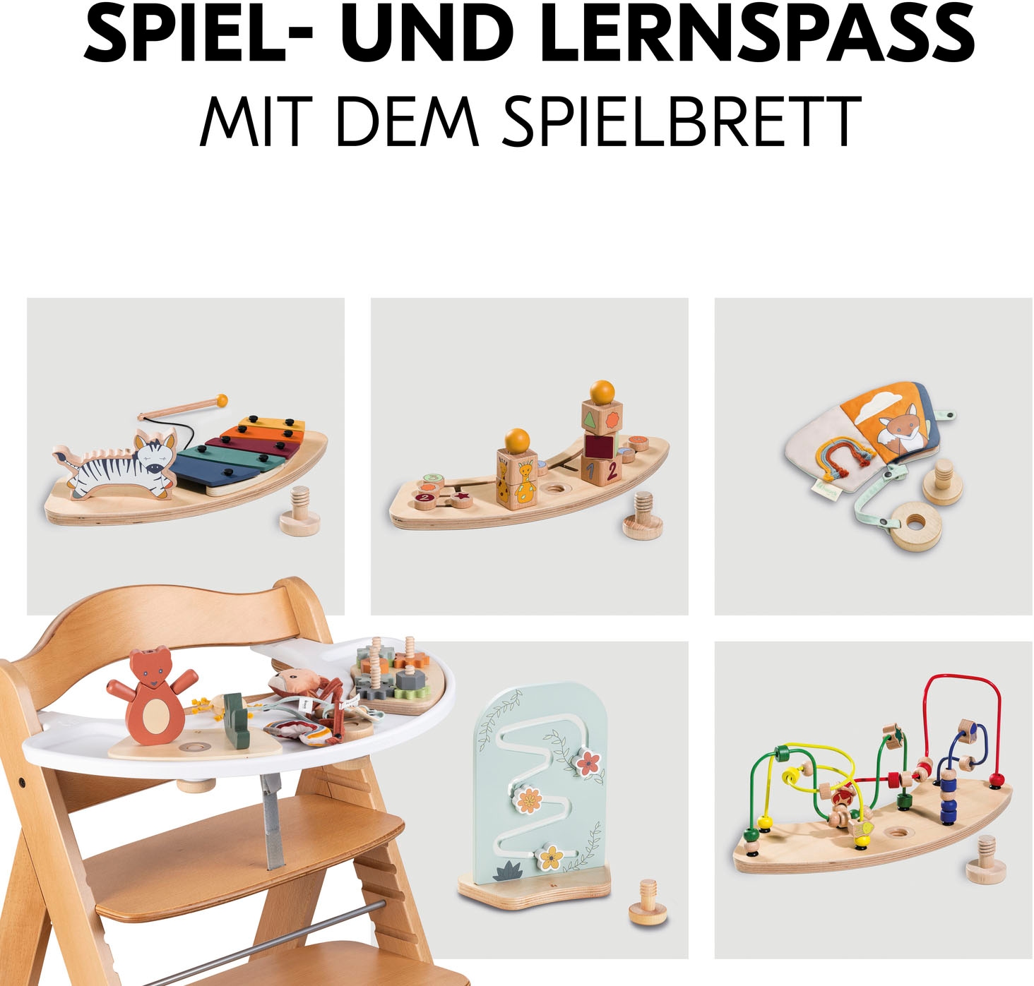 Hauck Hochstuhl »Beta+« () mit Holzrädern