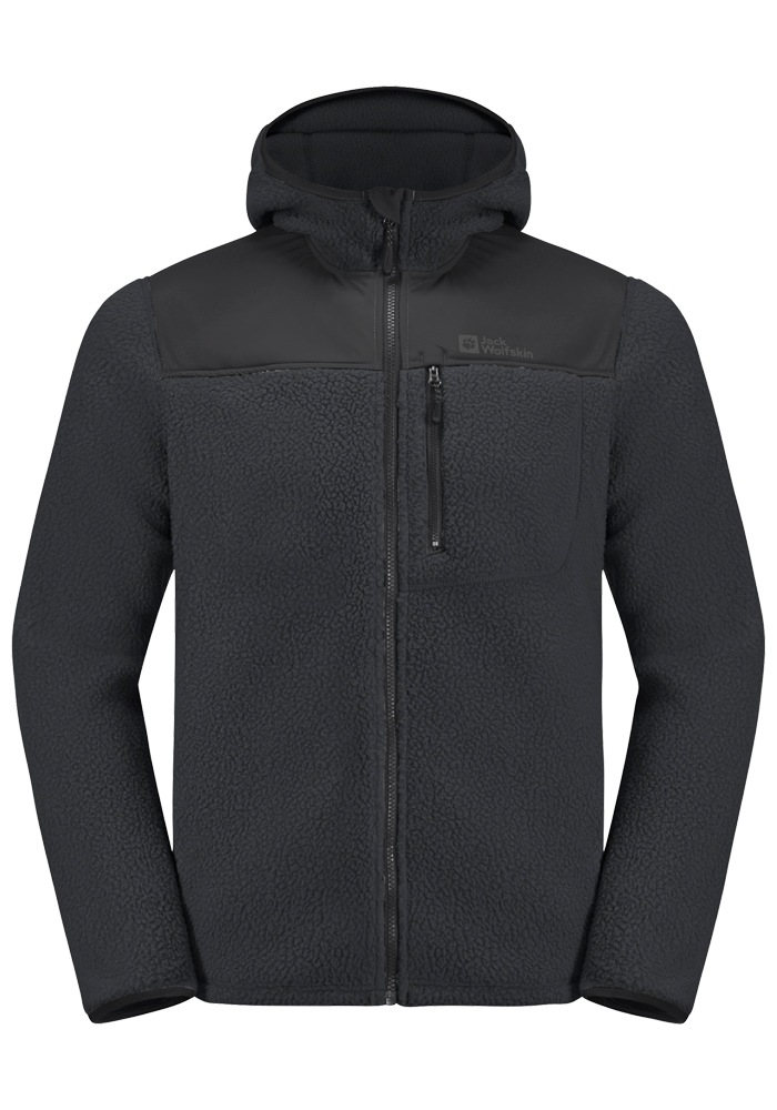 Jack Wolfskin Fleecejacke »KAMMWEG PILE FZ M«, mit Kapuze