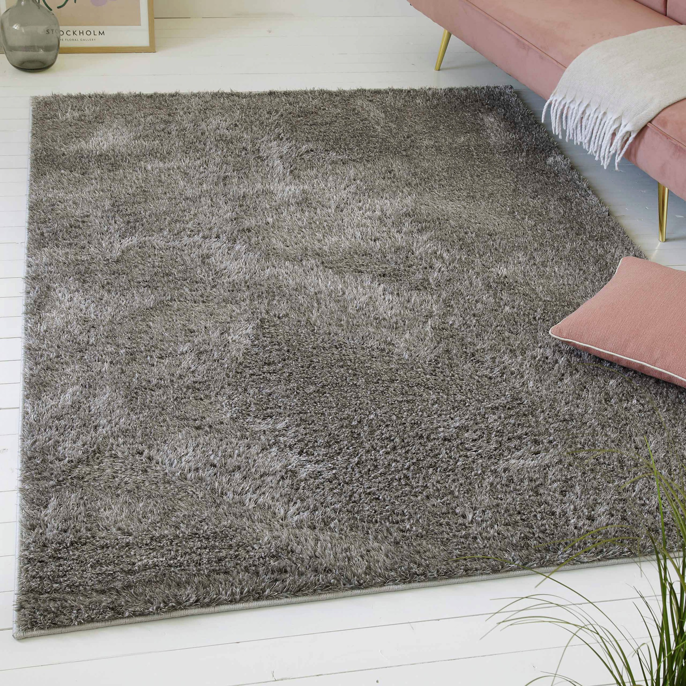 Image of GOODproduct Hochflor-Teppich "Nickolas, auch als Läufer erhältlich" rechteckig 30 mm Höhe Langflor, Shaggy, weicher Hochflor, uni farben, mit Glanz, Wohnzimmer
