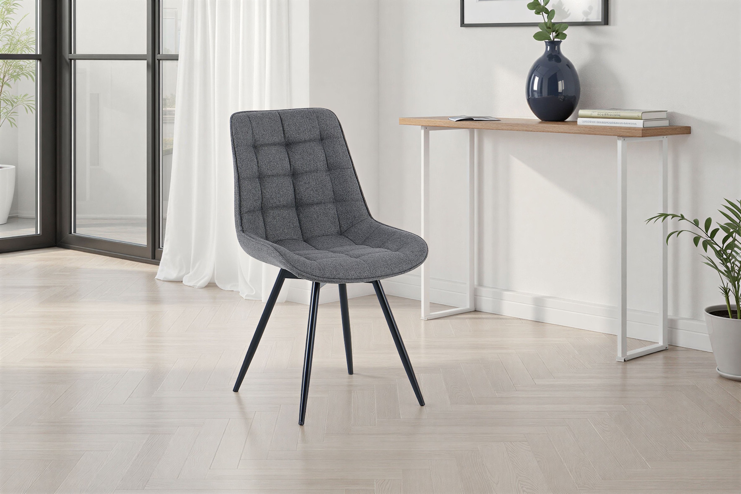 GOODproduct Esszimmerstuhl »Catania« (Set) 2 Stk.bequemer Stuhl, 360 Grad drehbar in verschiedenen Stoffen und Farben.